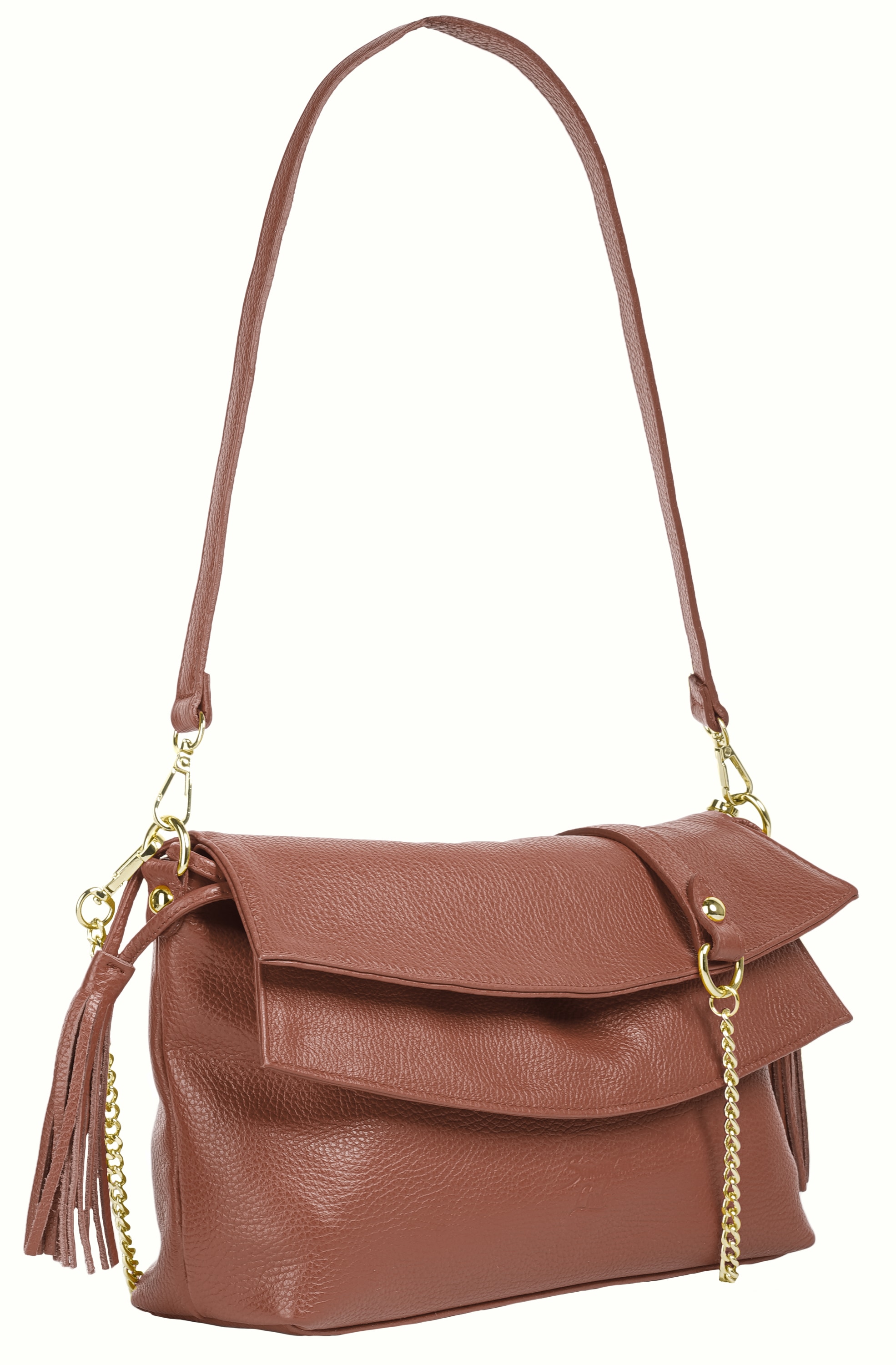 Samantha Look Umhängetasche echt Leder, Made in Italy