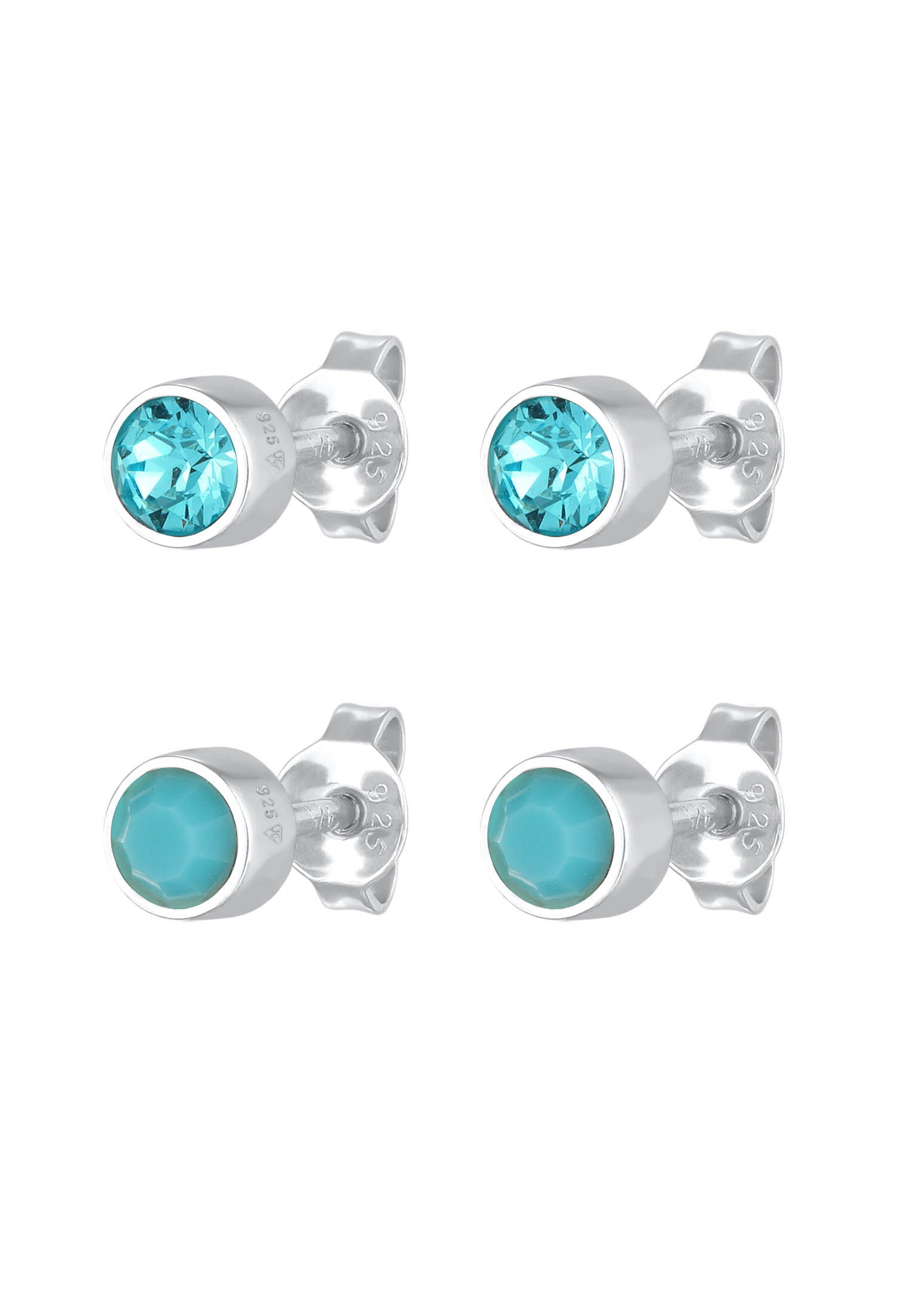 Elli Paar Ohrstecker »Ohrringe Kristalle Basic Ohrstecker Set Silber«