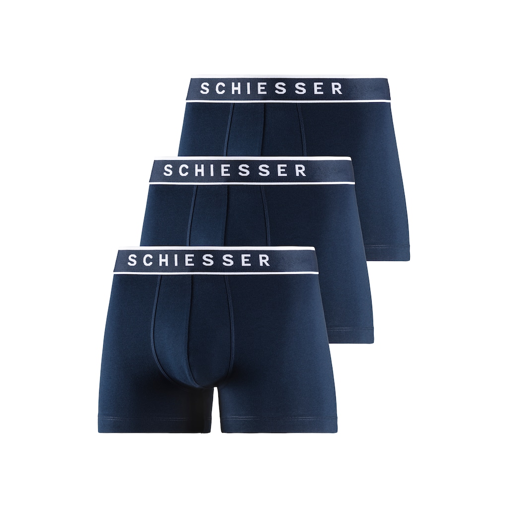 Schiesser Boxer »"95/5"«, (3er-Pack), sportlicher Webgummibund mit kontraststarker SCHIESSER-Logo-Prägung