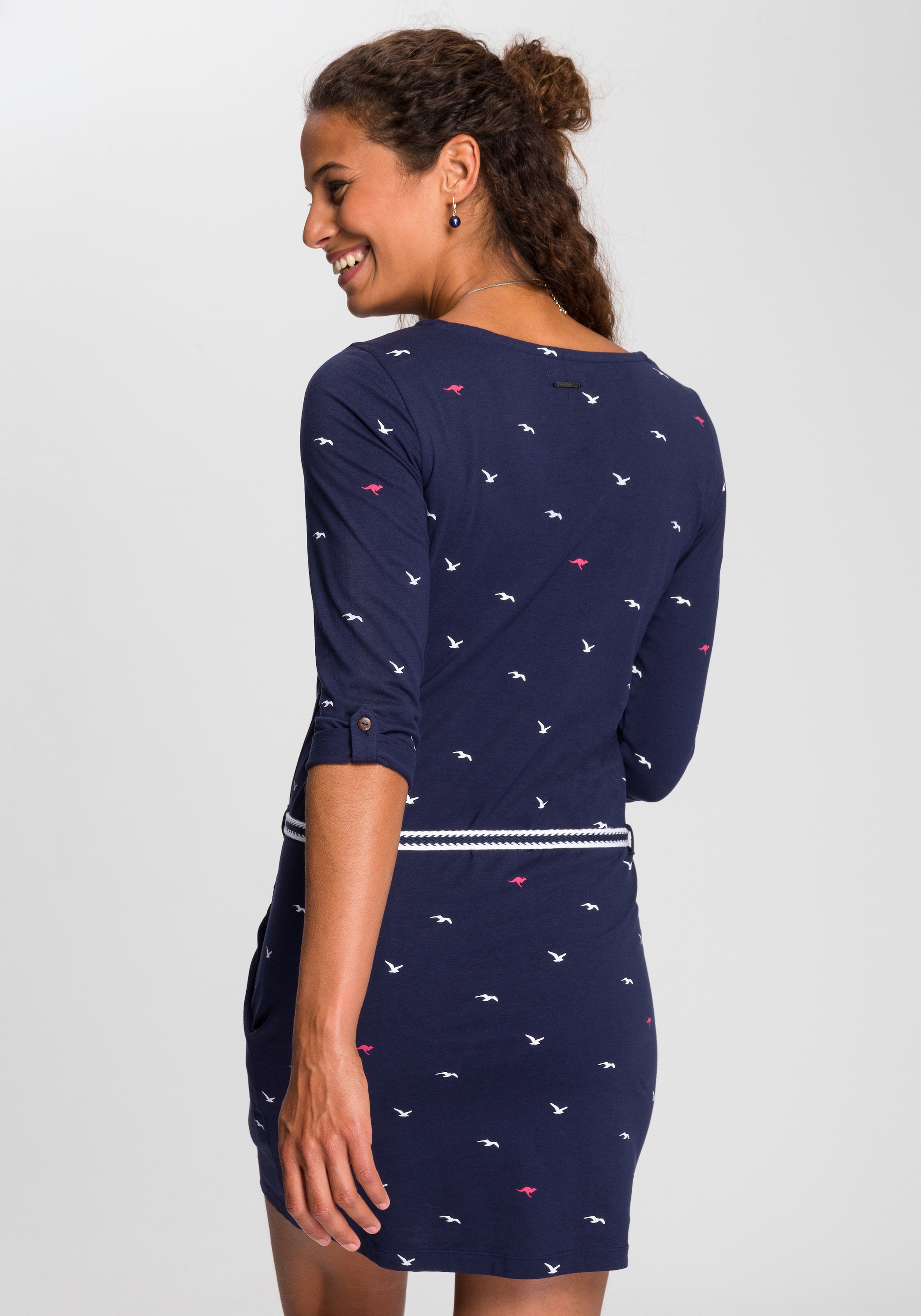 KangaROOS Jerseykleid, (Set, mit abnehmbarem Gürtel), im sommerlichen Print  kaufen im OTTO Online Shop | Strandkleider