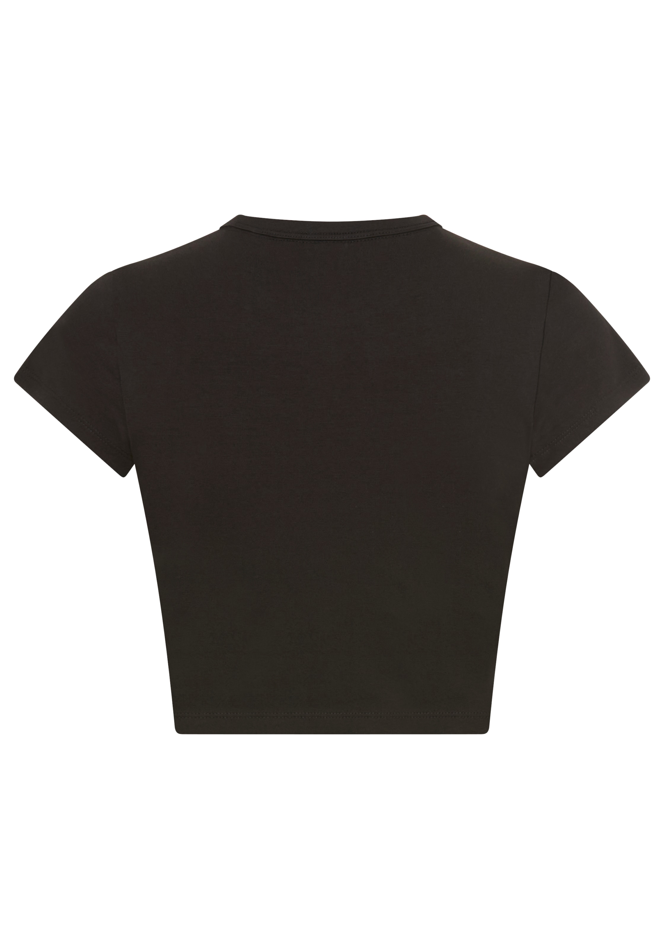 HUGO Blue Kurzarmshirt »Dome« Cropped, mit Strass-Logo