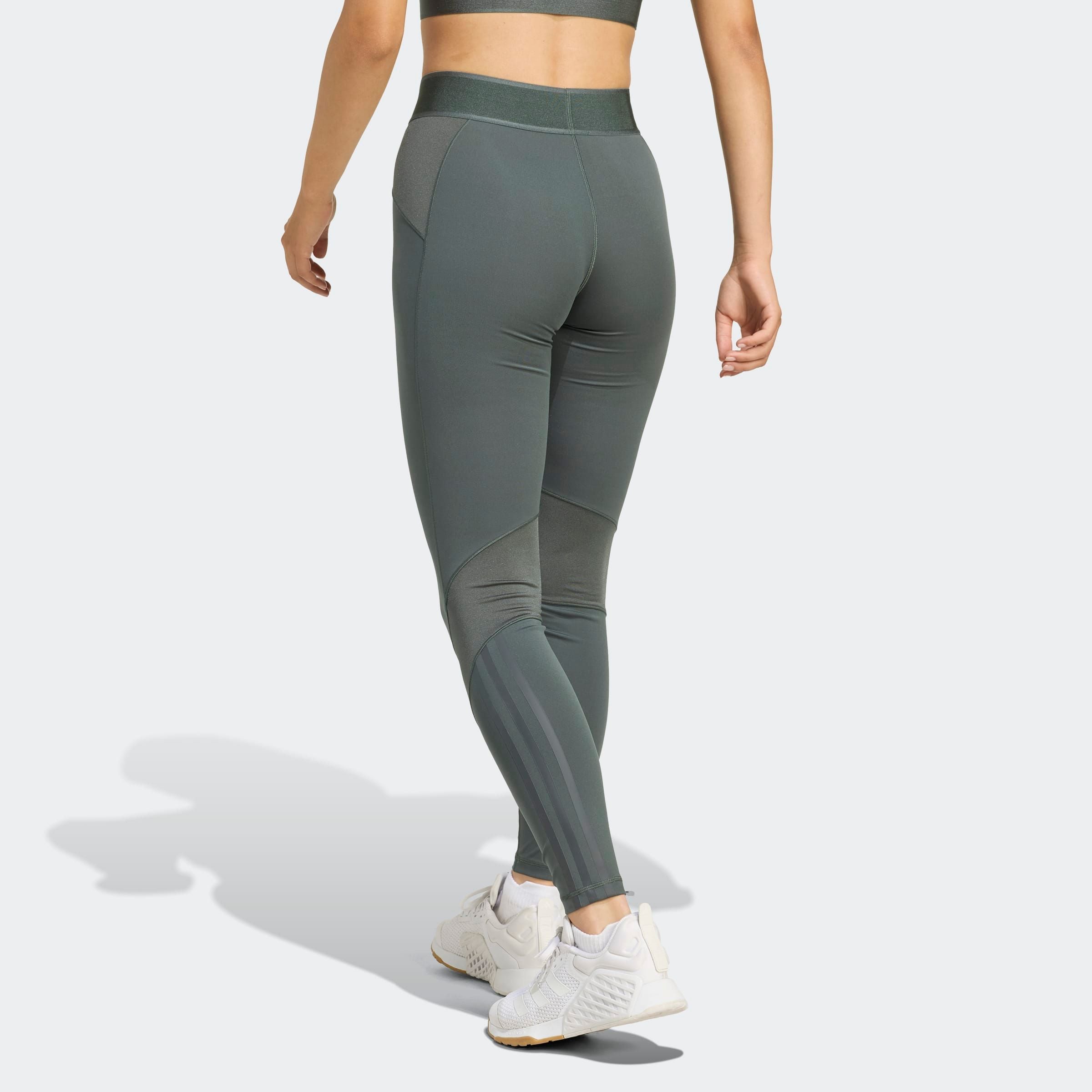 adidas Performance Trainingstights »HYPERGLAM SHINE FULL-LENGTH LEGGINGS«  sportlicher Mix aus glänzendem und mattem Material, mit Jacquard-Bund