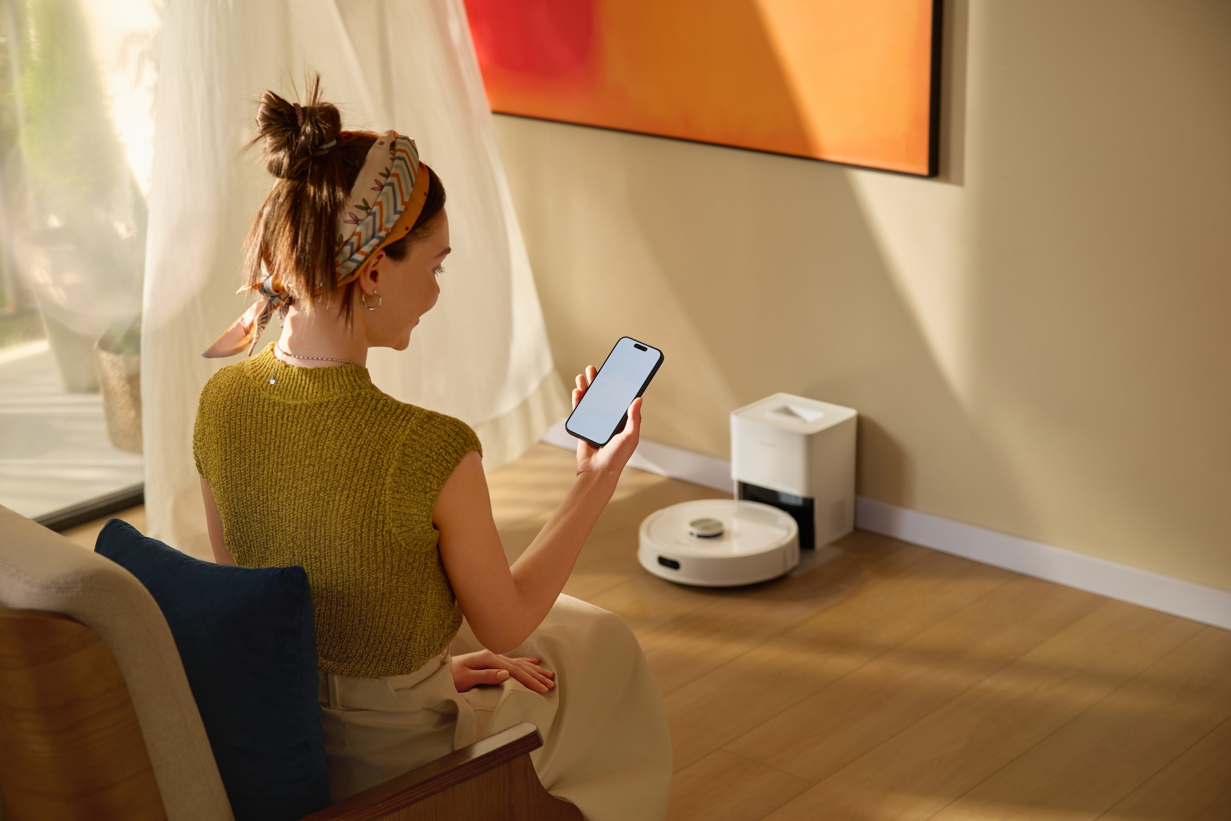 Roborock Saugroboter »Roborock Q7TF+ mit Wischfunktion, Funktionen wie Sprachsteuerung« Echtzeit-Kartendarstellung wird die Reinigung smart und individuell.