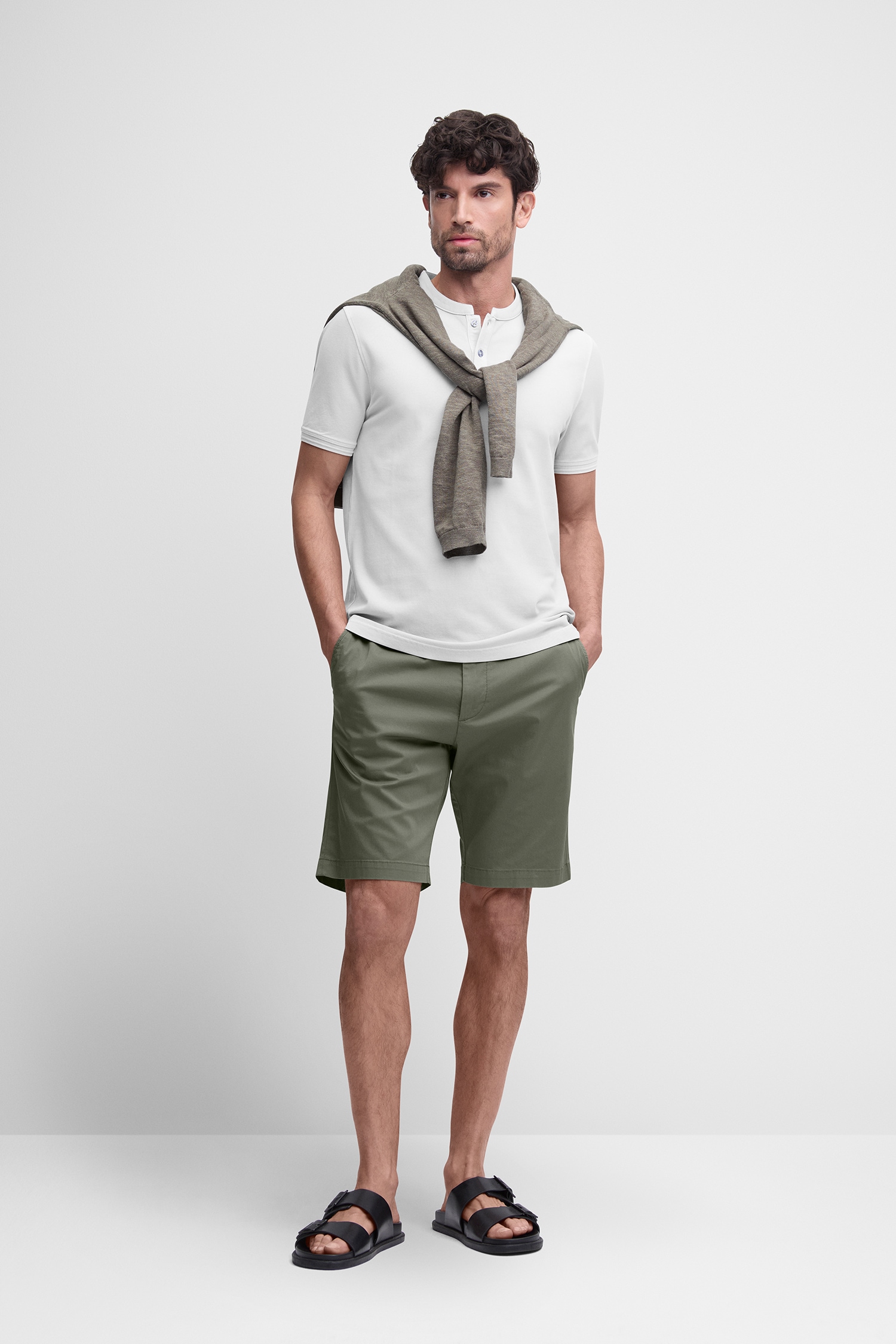 Cinque T-Shirt »CILANO« Rundhalsausschnitt mit kurzer Knopfleiste, Relaxed Fit