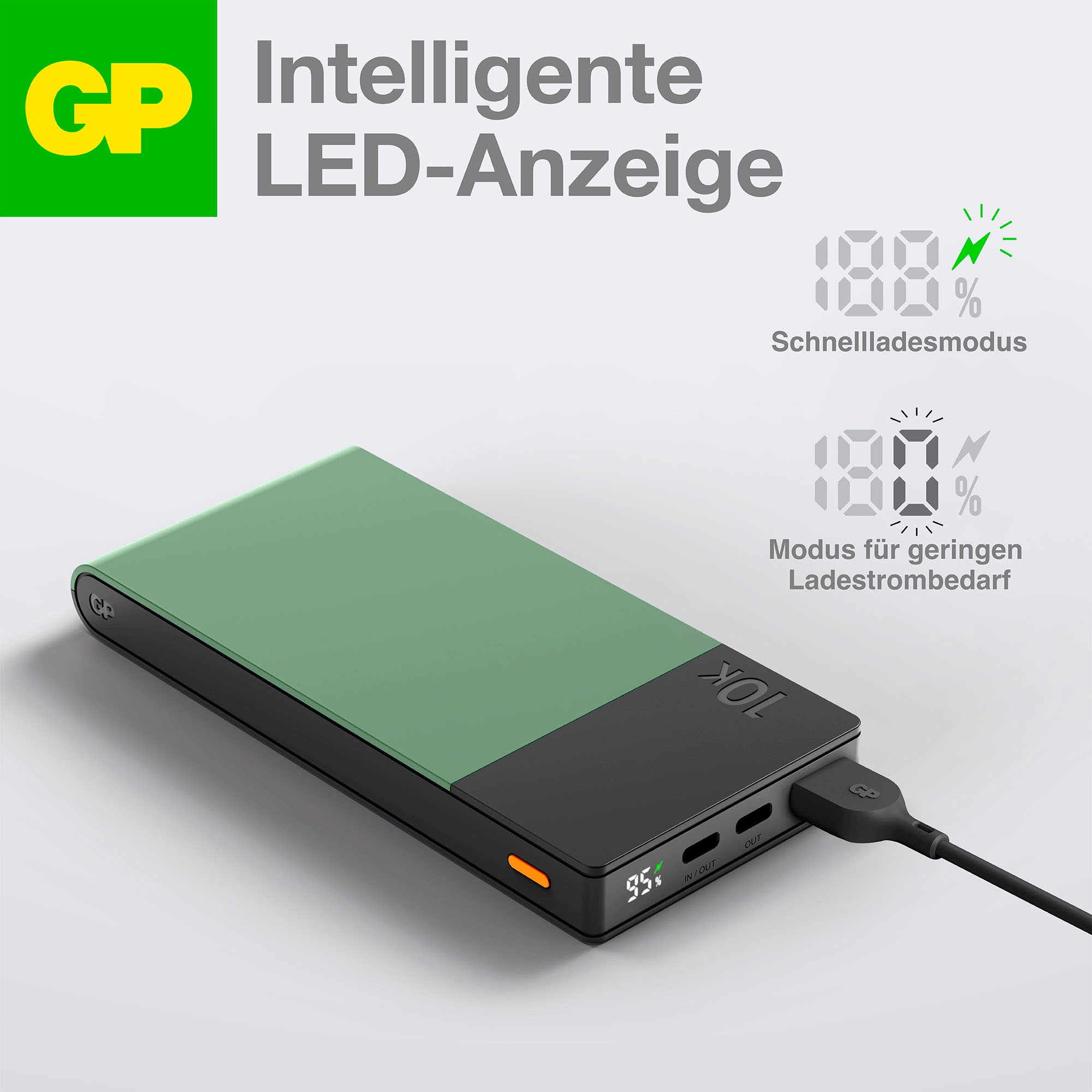 GP Batteries Powerbank »M2+, 10.000 mAh«, 10000 mAh
