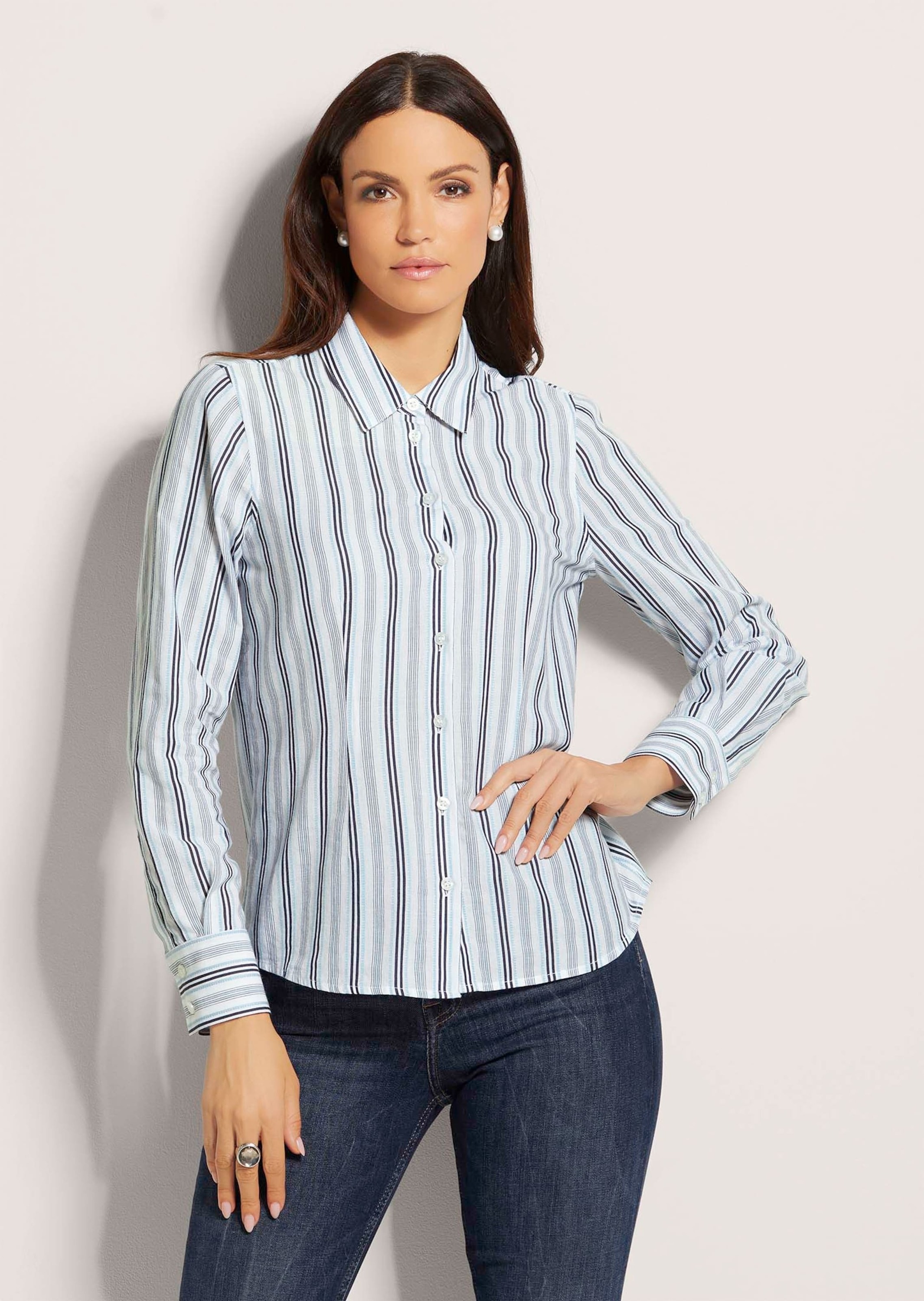 MADELEINE Hemdbluse »Bluse Klassische Streifenbluse«