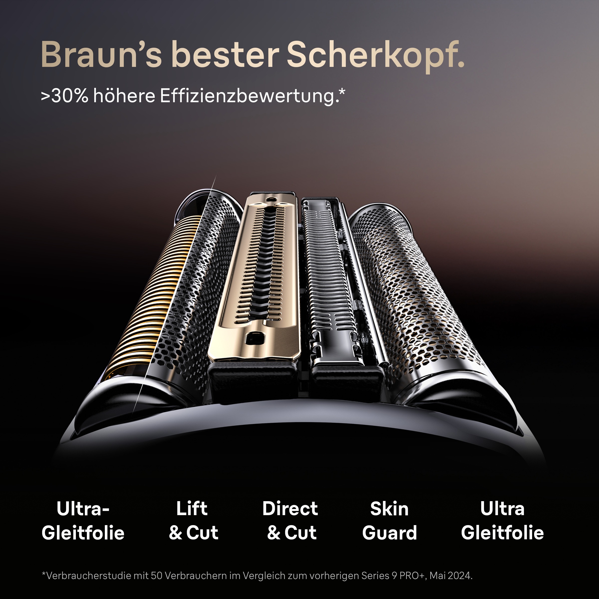 Braun Ersatzscherkopf »NEVO Silver« 100% Leistung, Kompatibel mit NEVO Rasierern, Silber