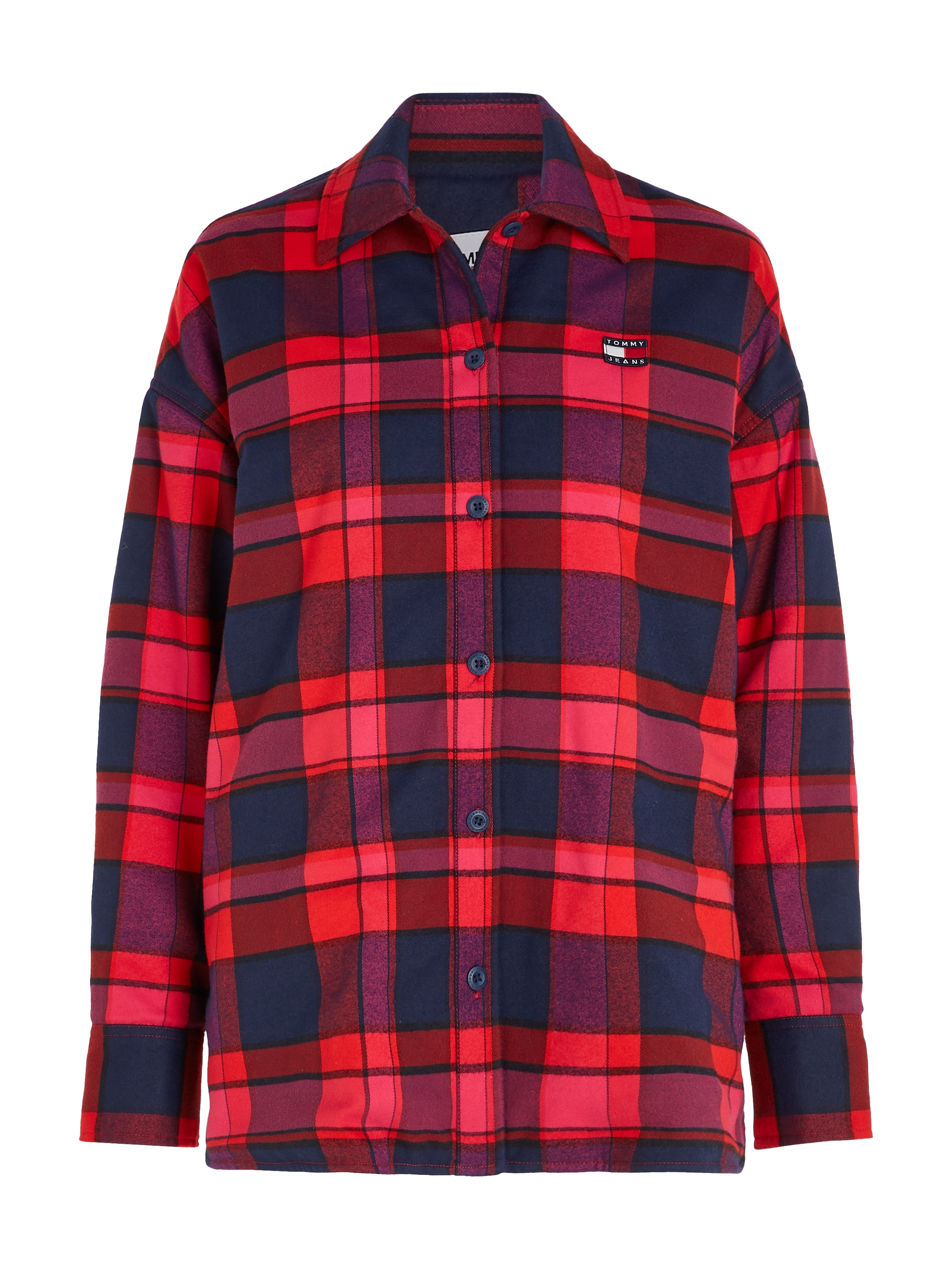 OVS Tommy OTTO »TJW Hemdbluse Label Tommy CHECK Jeans Jeans OVERSHIRT«, mit bei SPR online