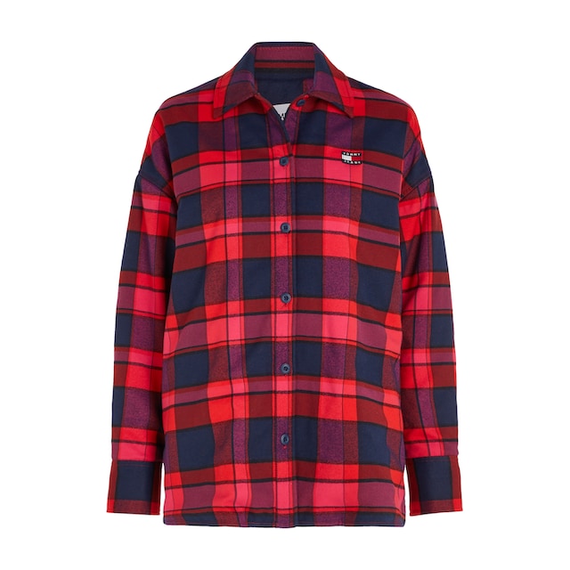 Tommy Jeans Hemdbluse »TJW SPR OVS CHECK OVERSHIRT«, mit Tommy Jeans Label  online bei OTTO