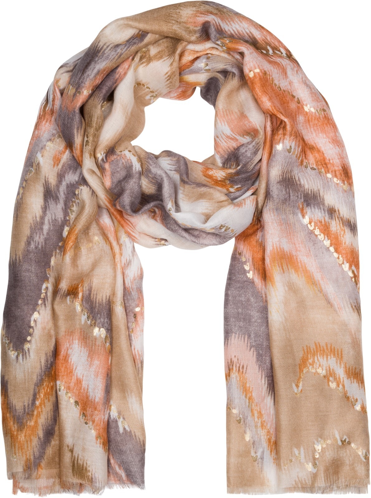 styleBREAKER Schal »Schal Wasserfall Farbverlauf Metallic Details« 1 Stk.