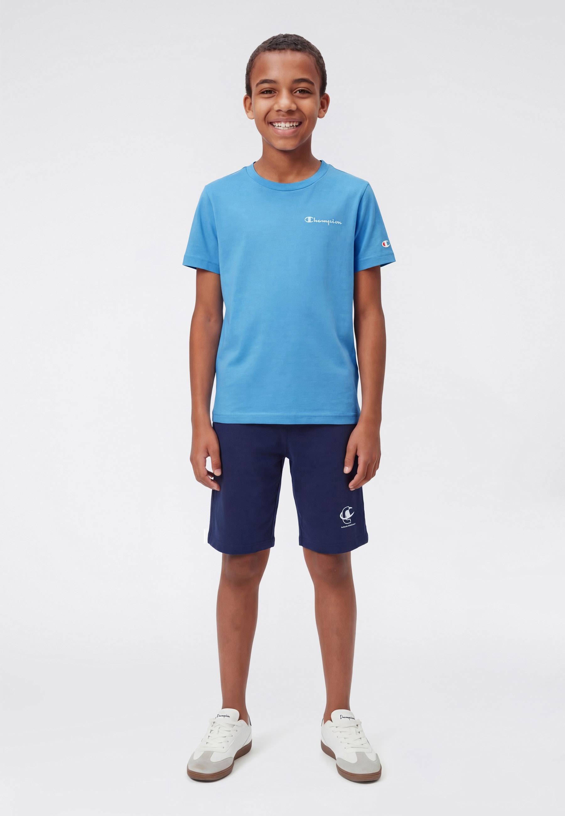 Champion T-Shirt »ICONS CONTRAST Crewneck T-Shirt« klassischer Schnitt, Kurzarm, für Kinder, für Sportmode