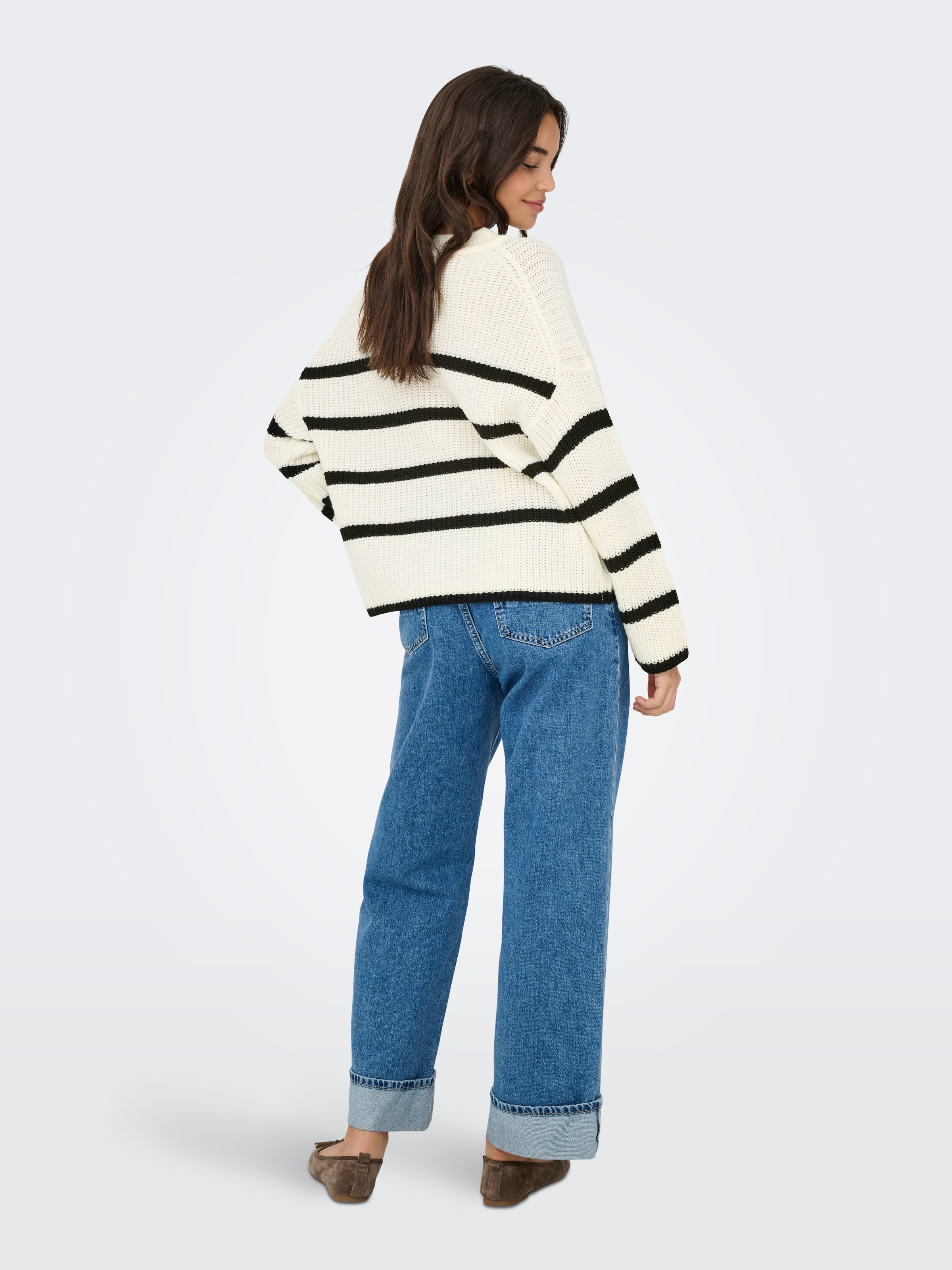 JDY Strickpullover »JDYJUSTY L/S STRIPE PULLOVER KNT NOOS«