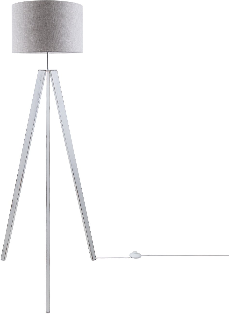Paco Home »Canvas Stehlampe 1 Fuß bei LED Wohnzimmer Lampe Color«, Stil Stehlampe uni kaufen Vintage flammig-flammig, OTTO Skandinavischer E27