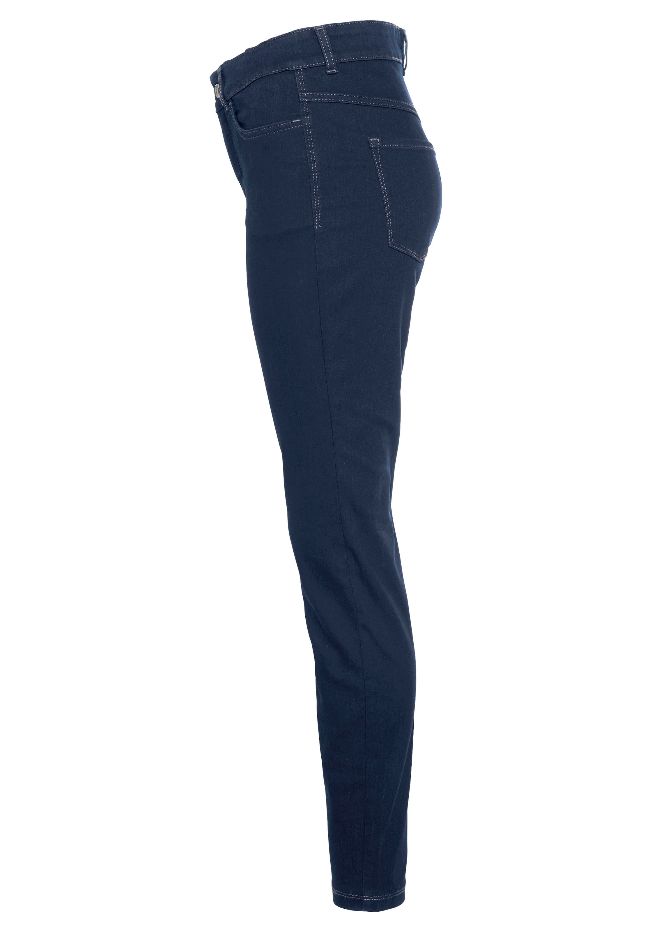 bei sitzt »Hiperstretch-Skinny«, Qualität ganzen Tag den MAC OTTOversand Power-Stretch Skinny-fit-Jeans bequem