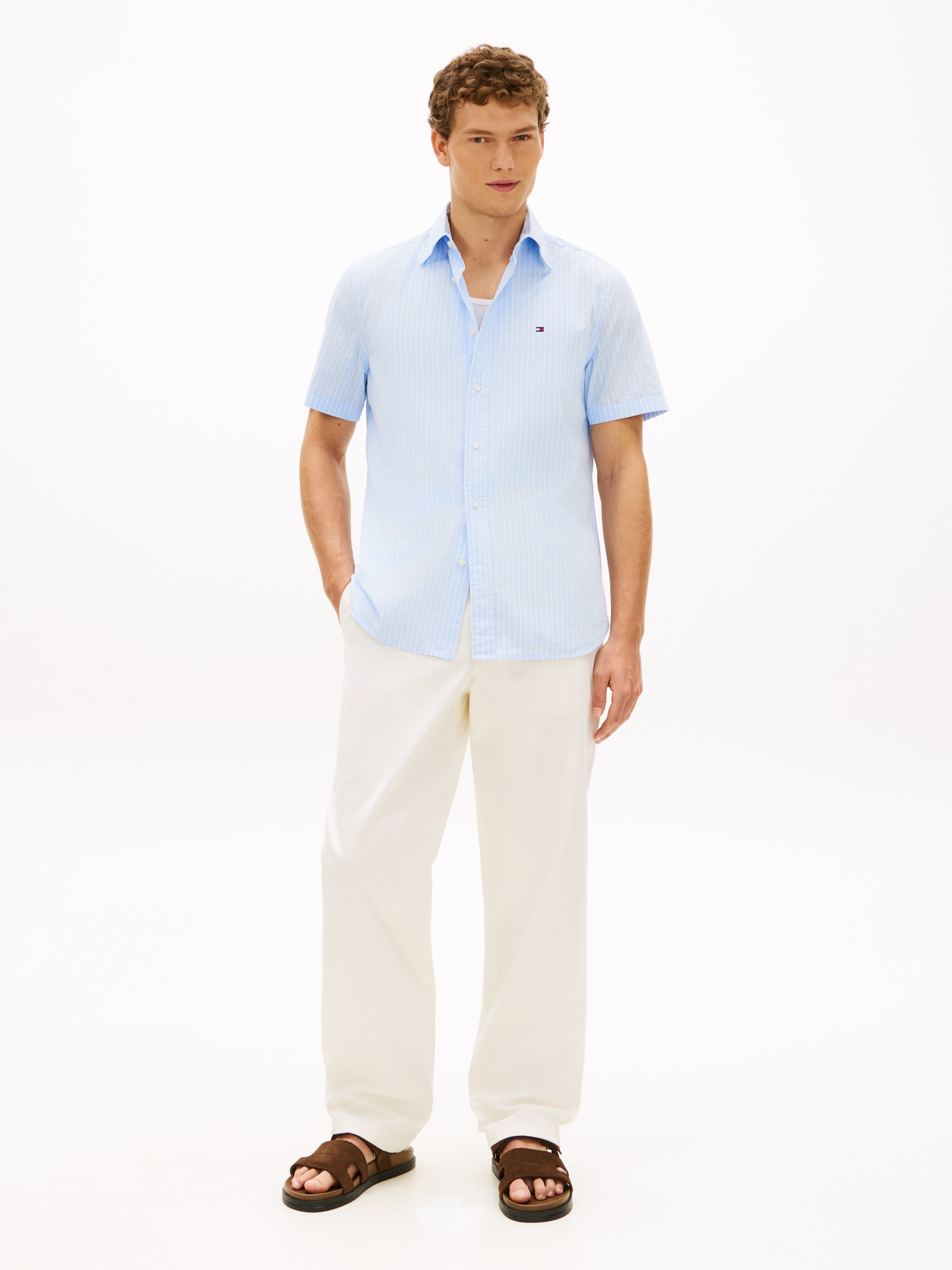 Tommy Hilfiger Kurzarmhemd »FLEX POPLIN« Regular fit mit Button-Down-Kragen