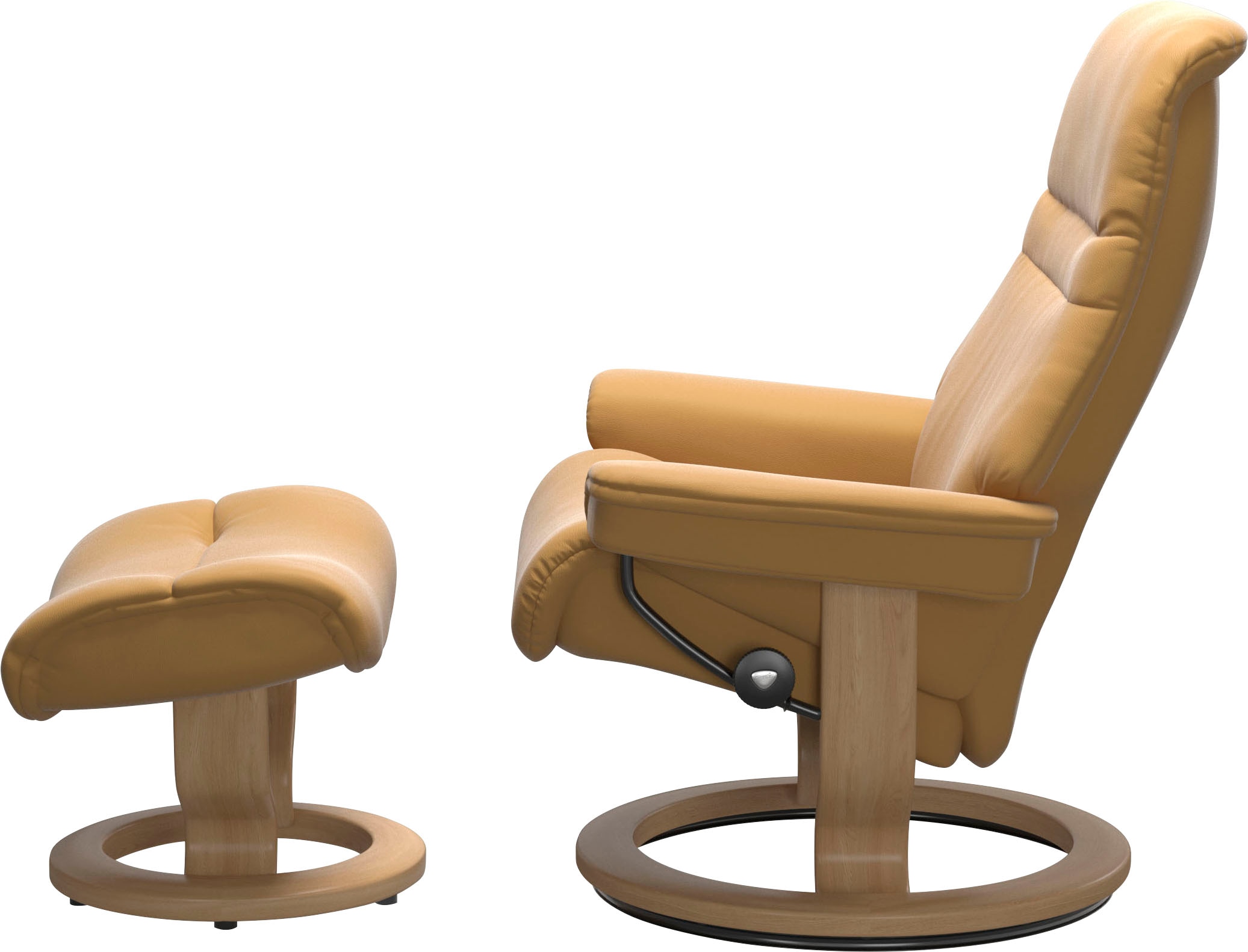 Stressless® Relaxsessel »Sunrise«, (Set, Relaxsessel mit Hocker), mit Classic Base, Größe S, Gestell Eiche
