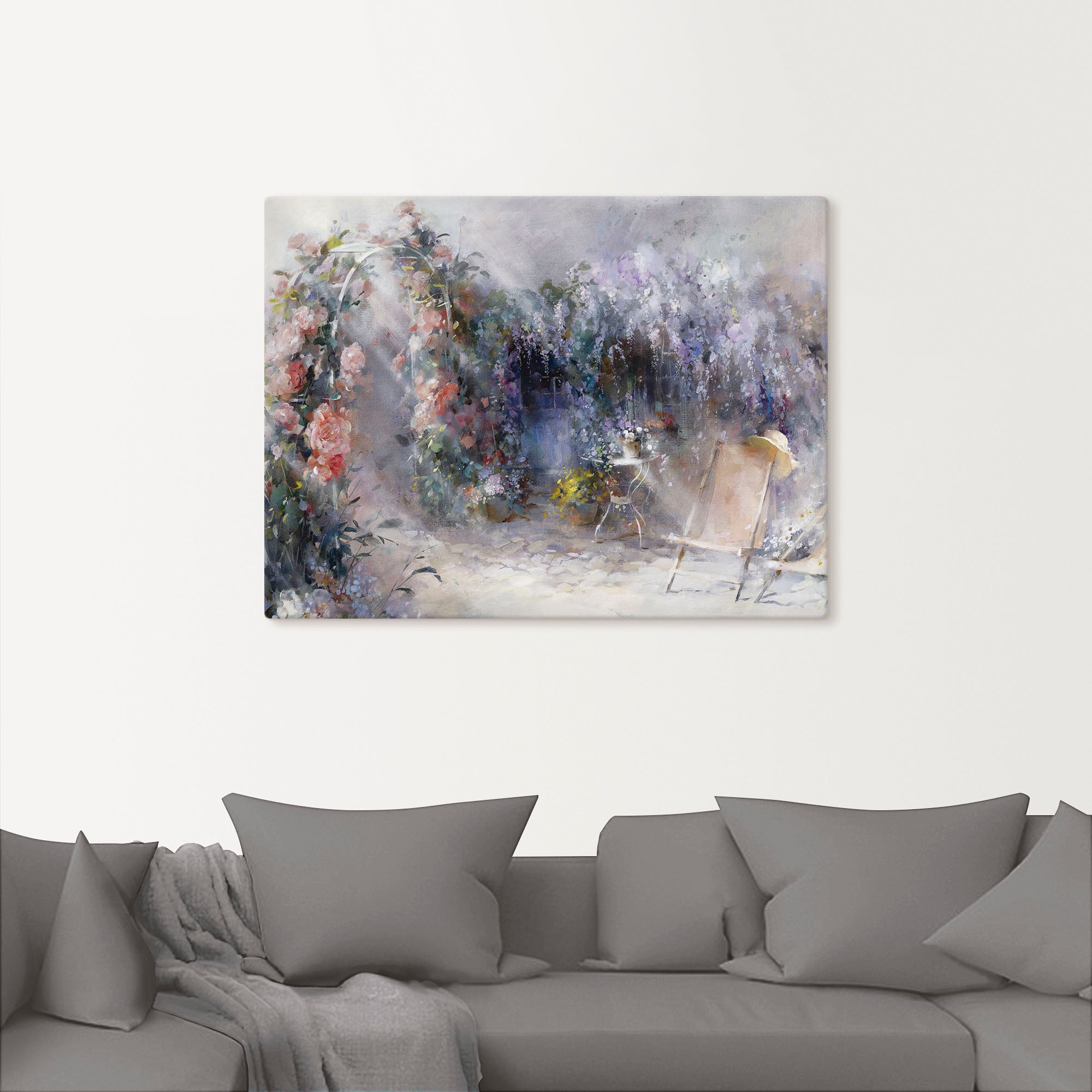Artland Wandbild »Rosen und Flieder«, Garten, (1 St.), als Leinwandbild, Poster, Wandaufkleber in verschied. Größen