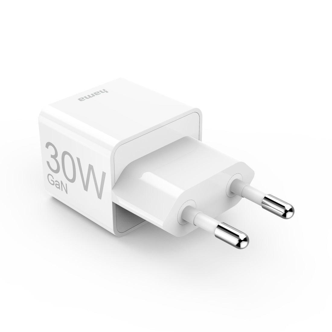 Hama Schnelllade-Gerät »Schnellladegerät, USB-C, PD/Qualcomm®/GaN, Mini-Ladegerät, 30 W, Weiß«