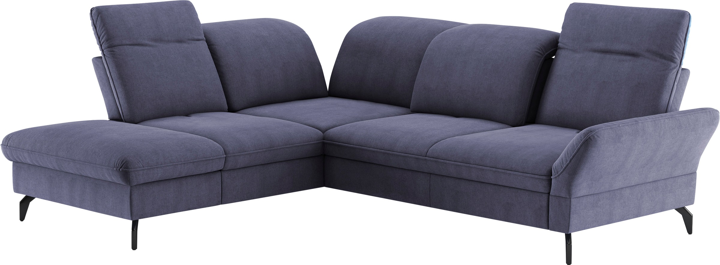 sit&more Ecksofa »Leandro L-Form«, Wahlweise mit Bett-, Kopfteil - und Armlehnfunktion, sowie Stauraum