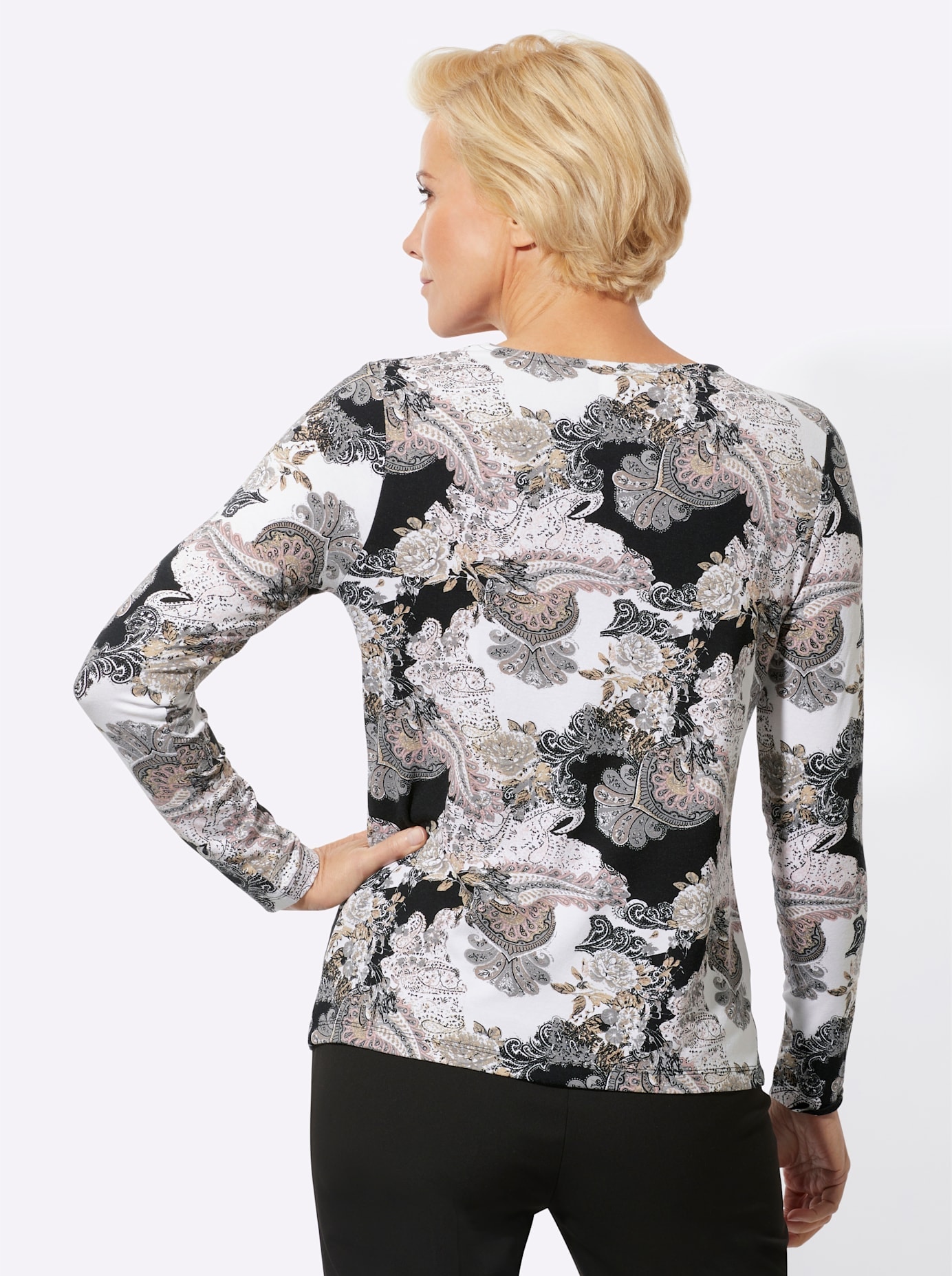 Classic Langarmshirt »Rundhals-Shirt«, (1 tlg.)
