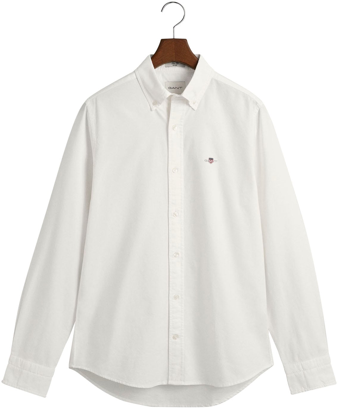 Gant Langarmhemd »Slim Fit Oxford Hemd strukturiert langlebig dicker«, Oxford Hemd Slim Fit
