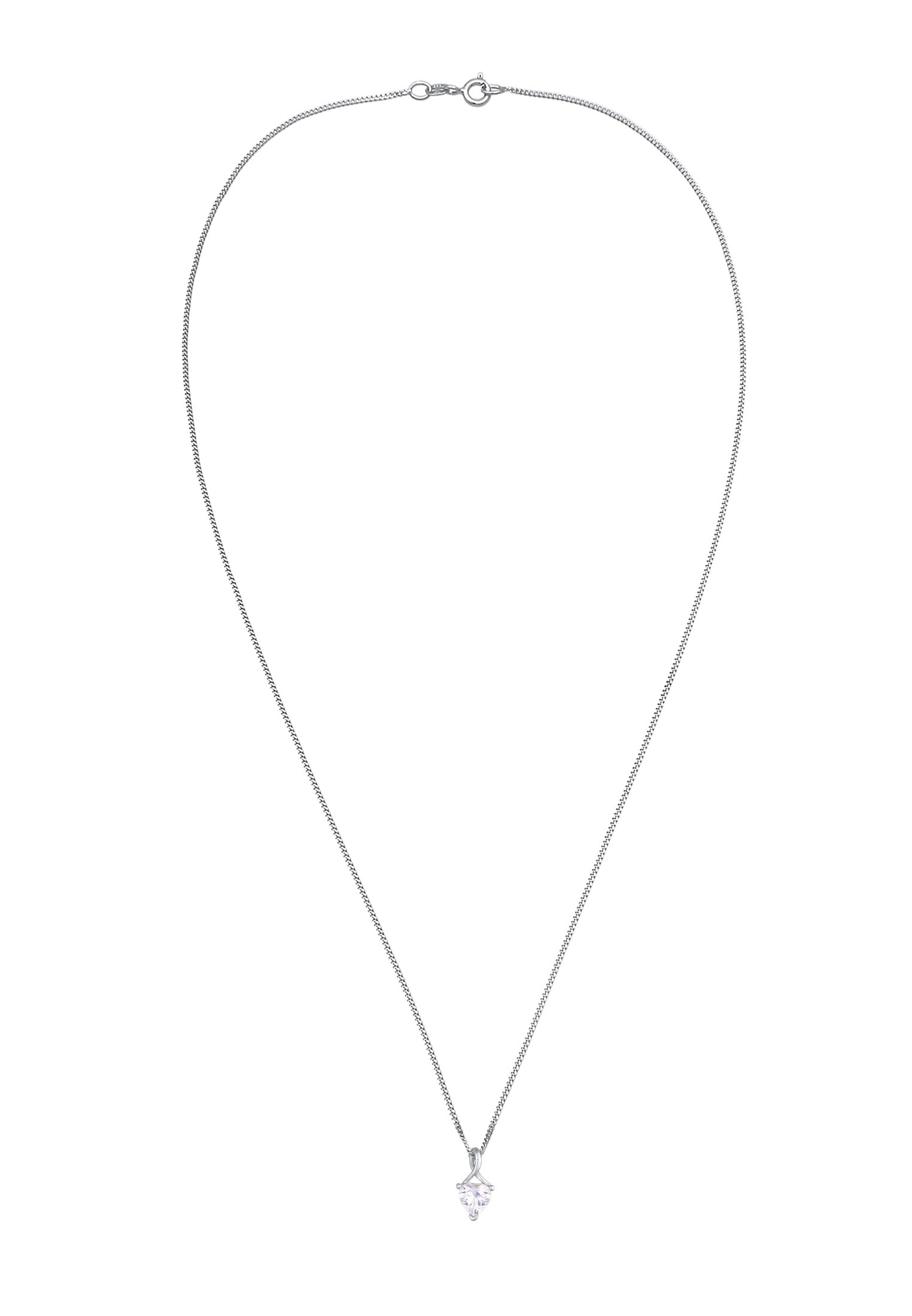 Elli Silberkette »Halskette Herz Infinity Zirkonia 925 Silber«