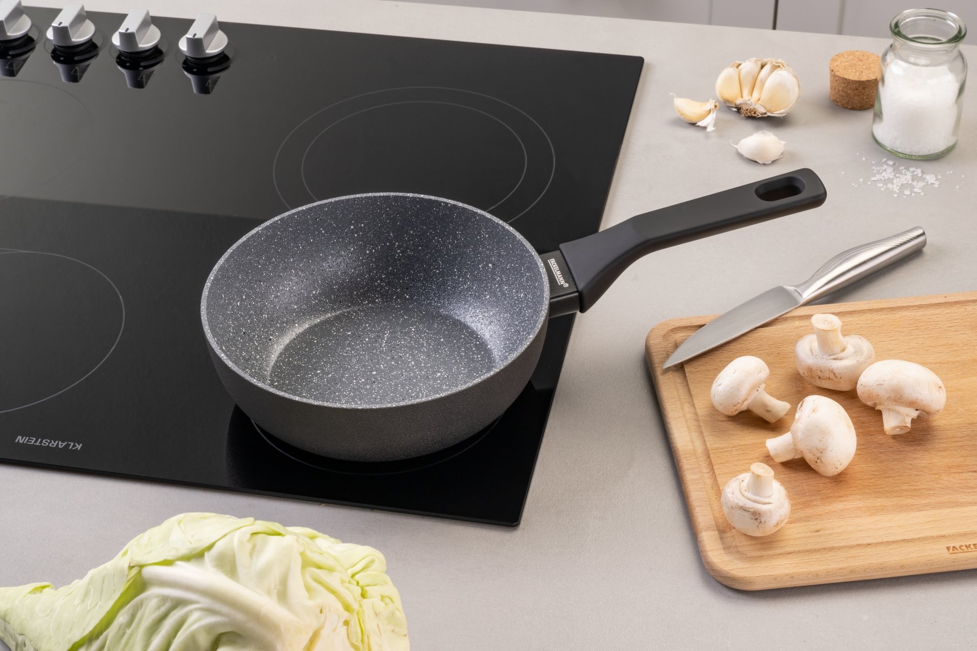 FACKELMANN Wok »Cosmo« Aluminium Set, 2 Stk. tlg. Wokpfannen-Set Cosmo Ø 20 cm & Ø 28 cm – mit Ceramic-Beschichtung