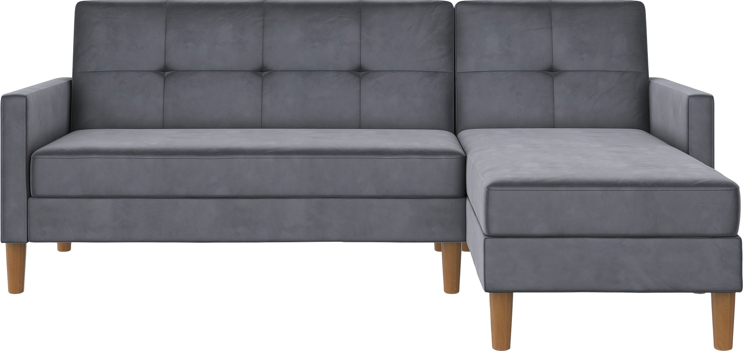 Dorel Home Ecksofa »Lilly, L-Form,«, mit Bett-Funktion, Recamiere beidseitig montierbar, Sitzhöhe 43 cm