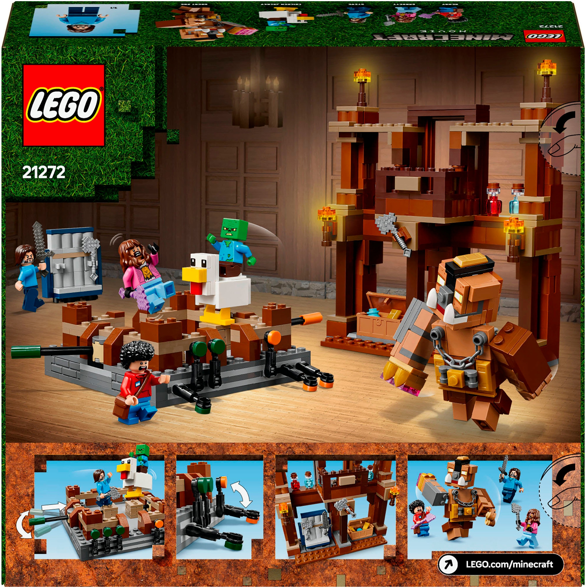 LEGO® Konstruktionsspielsteine »Waldanwesen mit Boxring (21272), LEGO® Minecraft«, (491 St.), Made in Europe