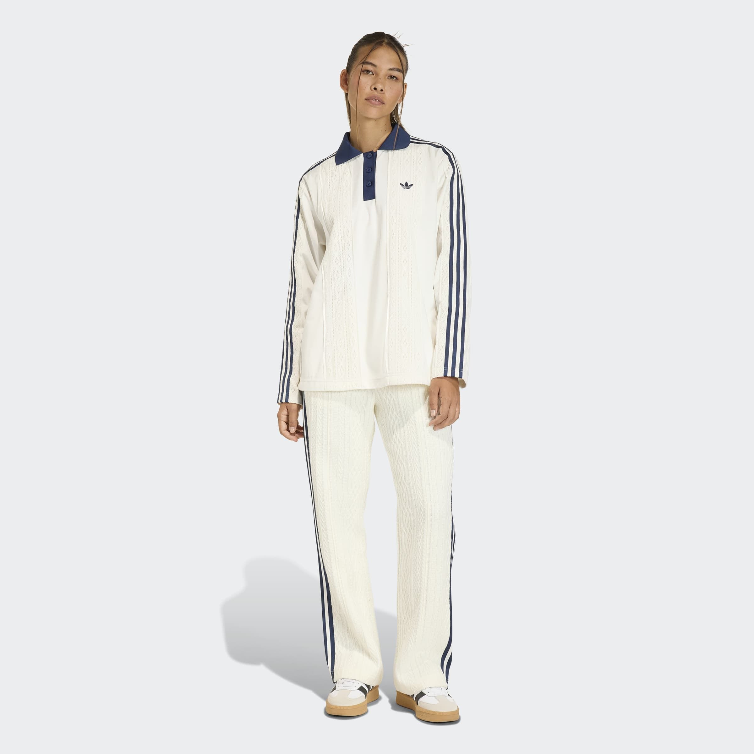 adidas Originals Langarmshirt »ADIDAS ORIGINALS WINTERISED LONGSLEEVE TRIKOT« Winterised Fußballtrikot, Mischung aus Velours und Häkelstoff