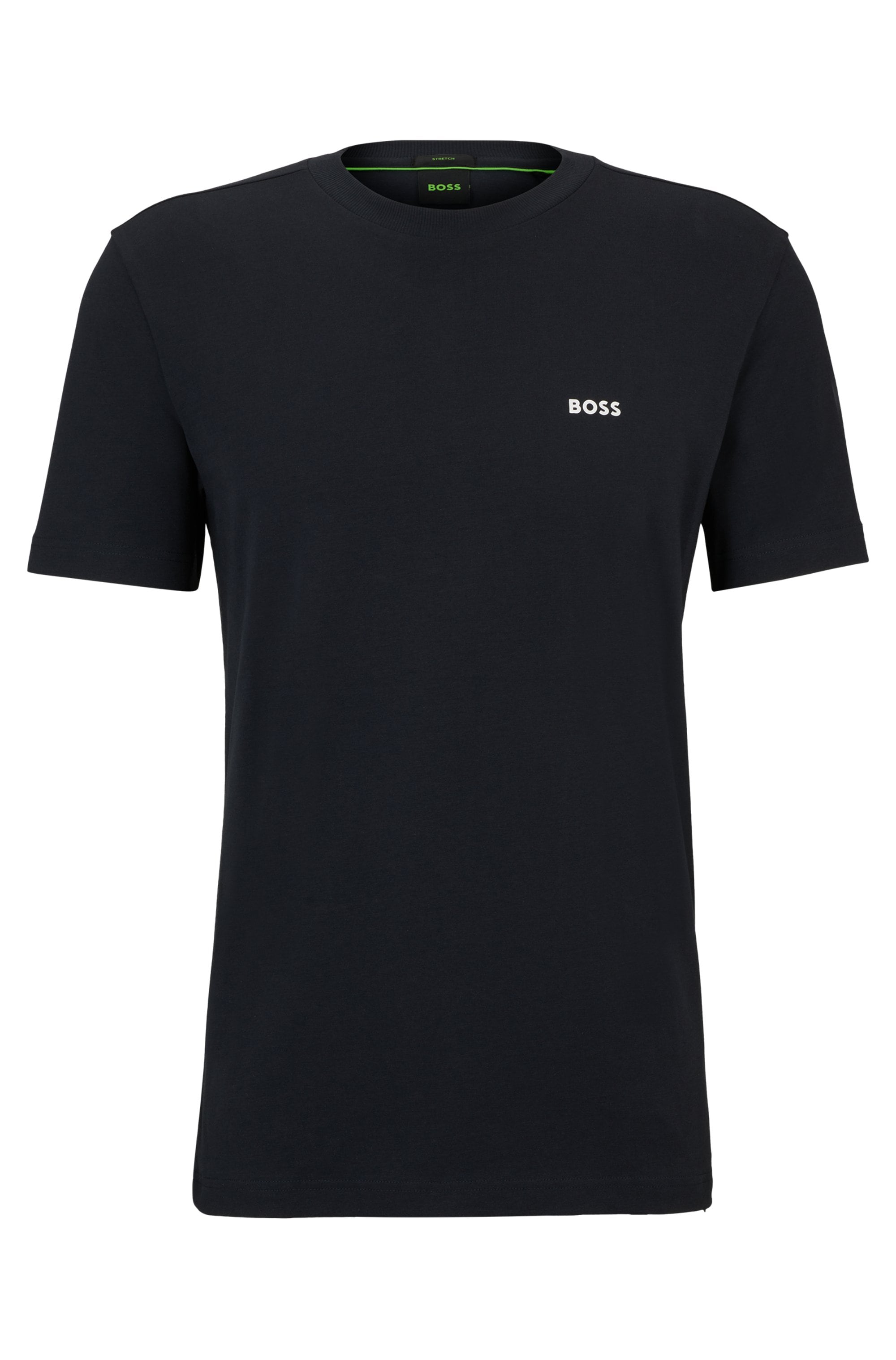 BOSS GREEN Rundhalsshirt »Tee«, mit gummiertem Kontrast-Logo