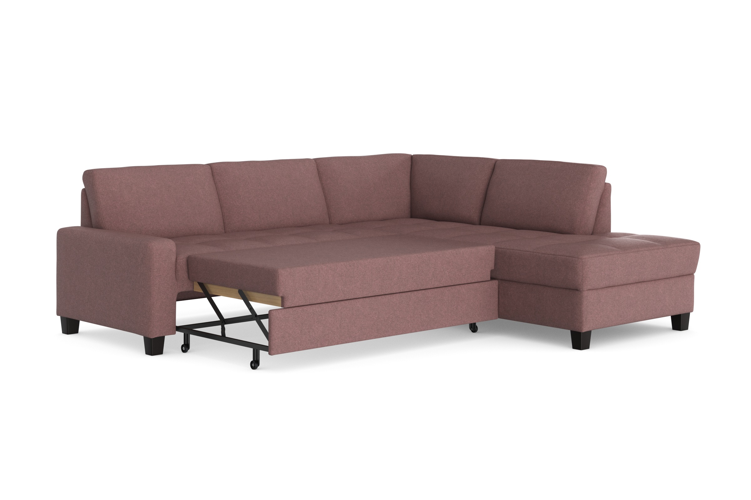 DOMO collection Ecksofa »Florentina zeitlos und elegant, Sitznähte als Designelement, L-Form«, wahlweise mit Bettfunktion, mit Kontrastnaht, Komfortsitzhöhe 47cm