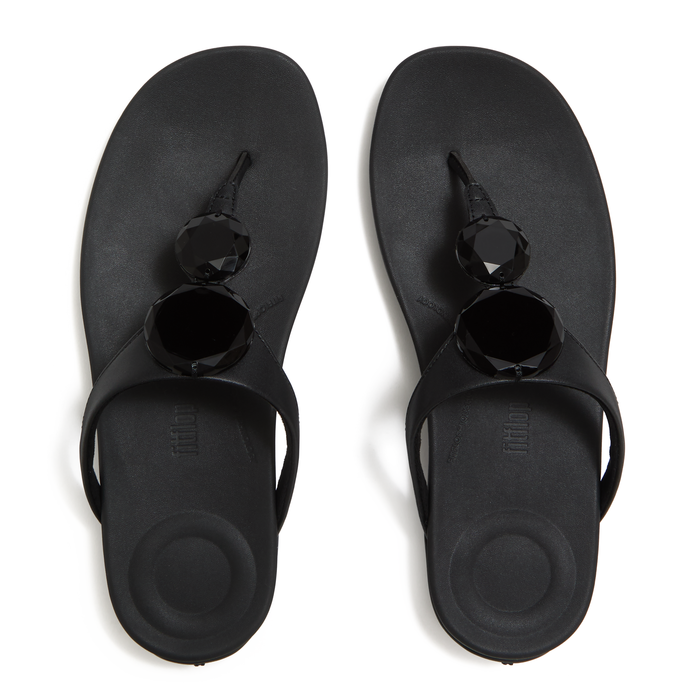 Fitflop Zehentrenner »SOLAY GLOSSY-DISC TOE-POST SANDALS«  Dianette, Sommerschuh mit Metallic Detail