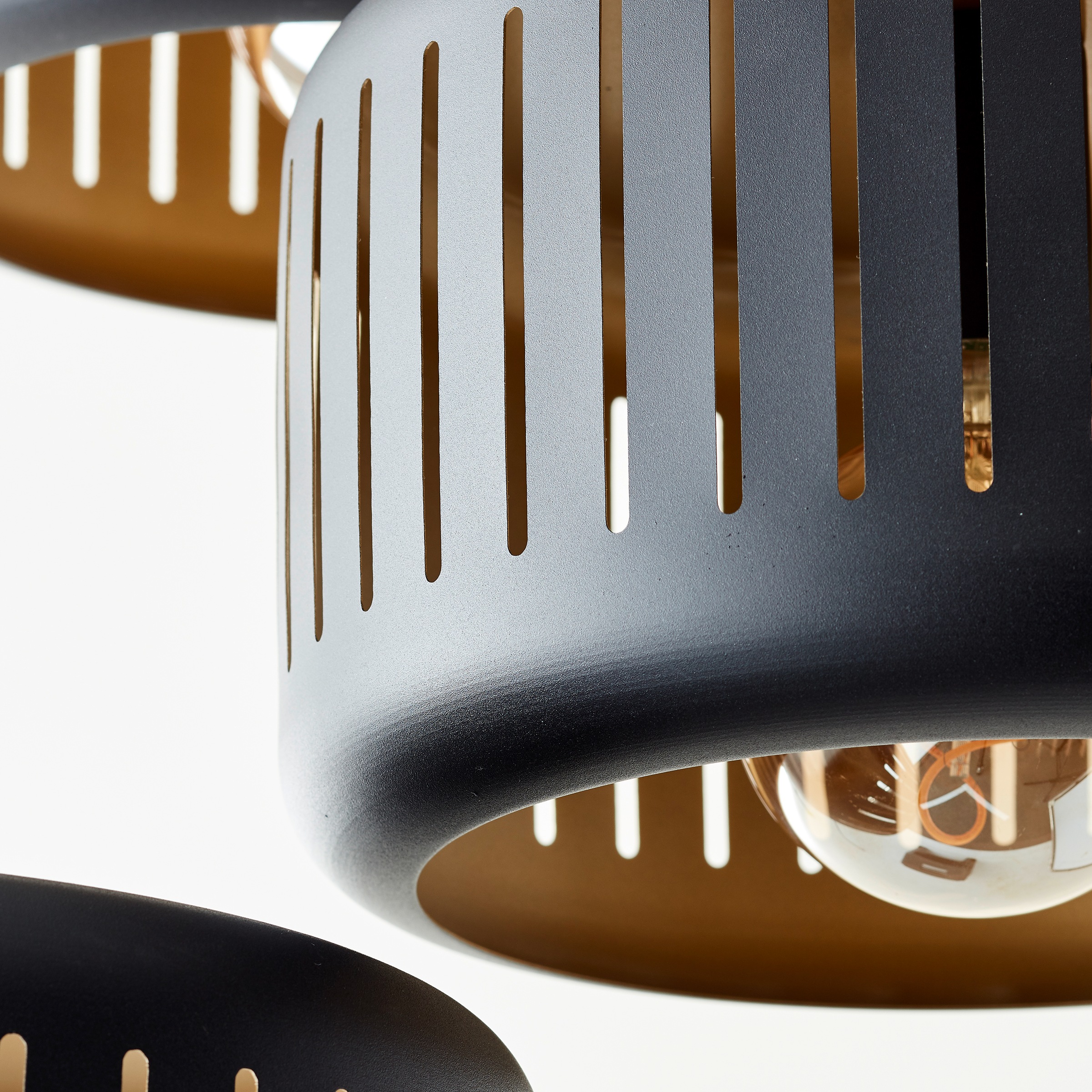 Brilliant Pendelleuchte »Tyas« E27 1 Stk. 120 x 52 cm, 3 x E27, kürzbar, Metall, schwarz/goldfarben