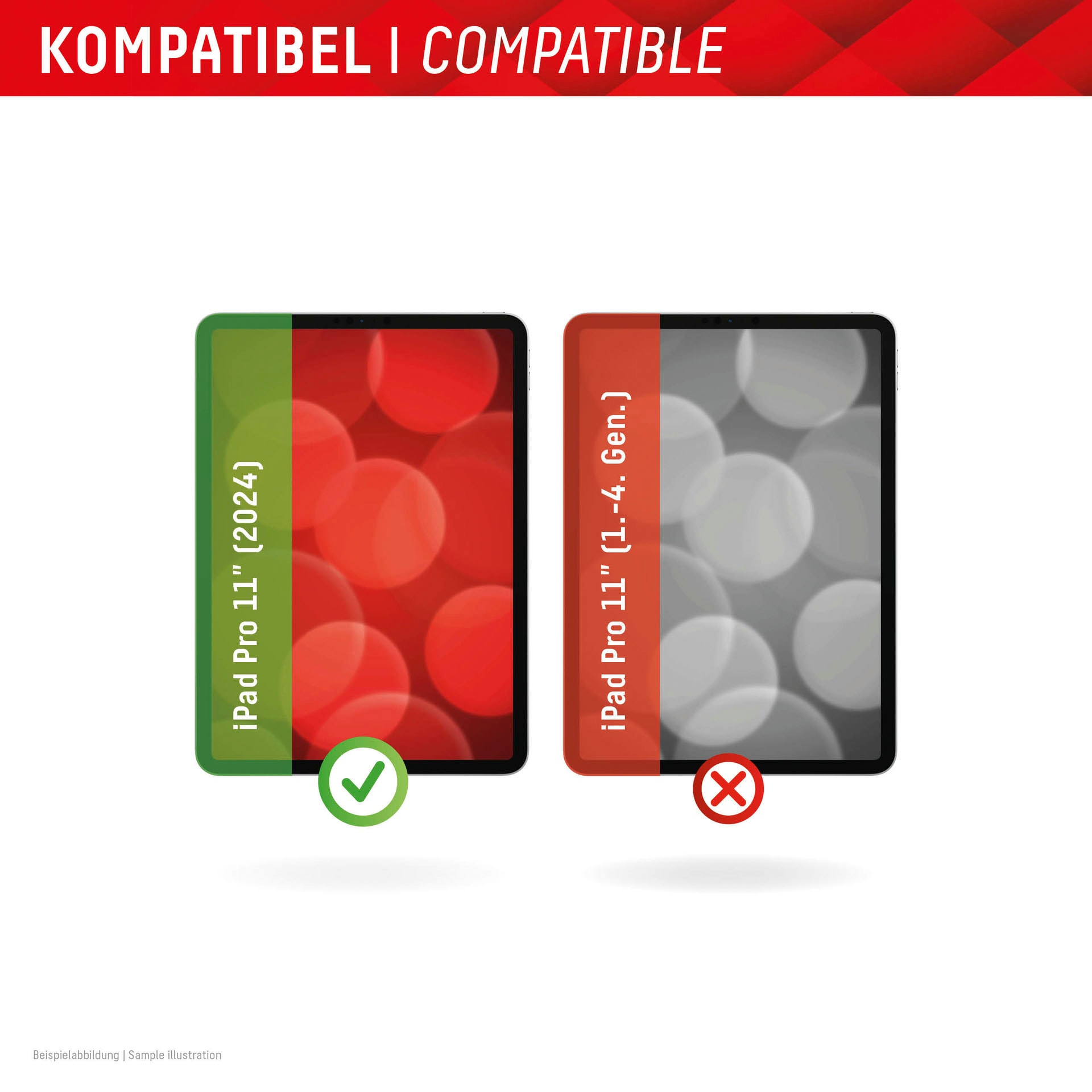Displex Displayschutzfolie »Tablet Glass«, für Apple iPad Pro 11" (2024), Displayschutz, Bildschirmschutz, kratz & stoßfest, einfaches Anbringen