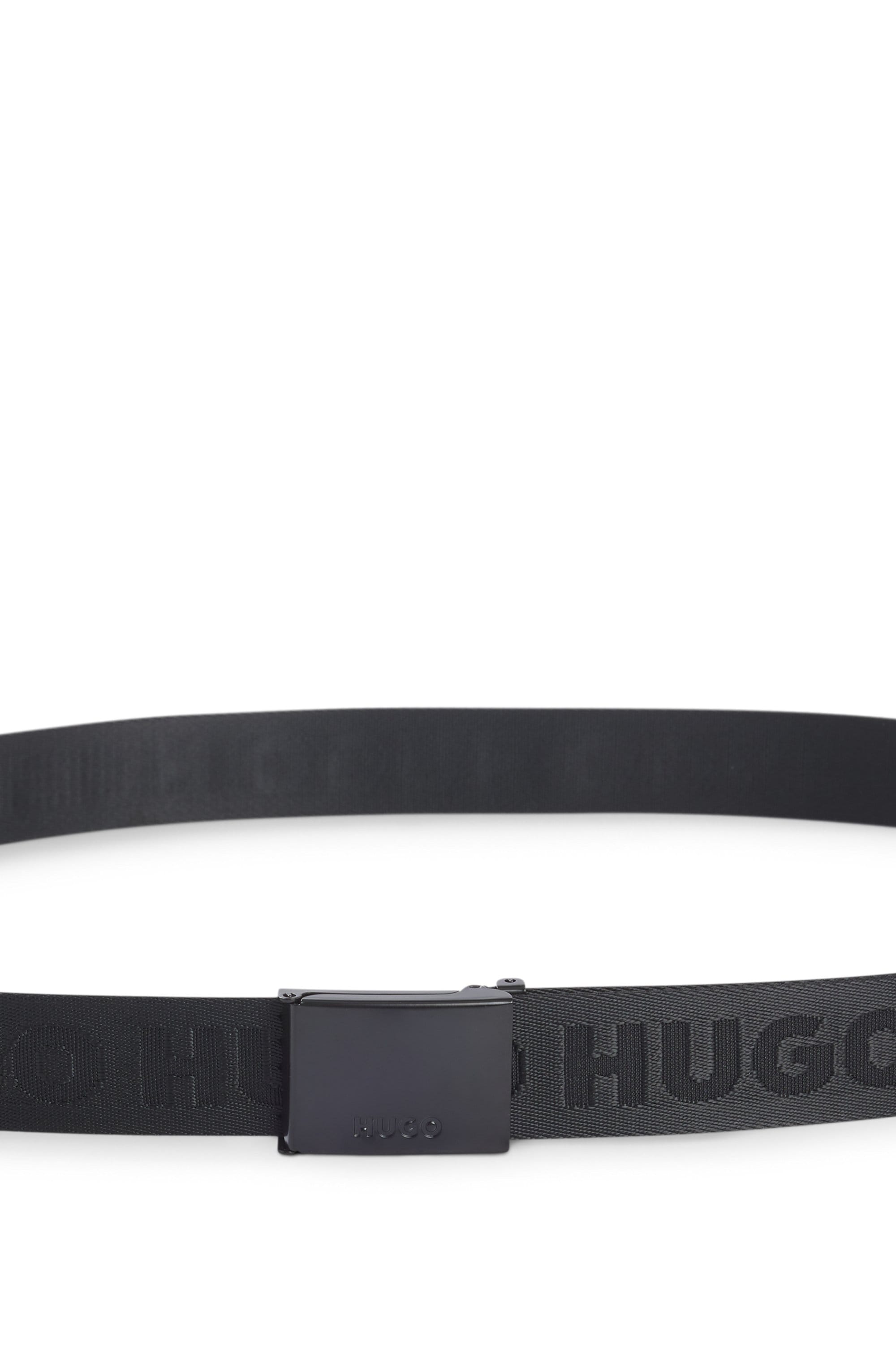 HUGO Stoffgürtel »Garratt-Tp-HUGO_Os35«, mit Jaquard Logoschriftzug