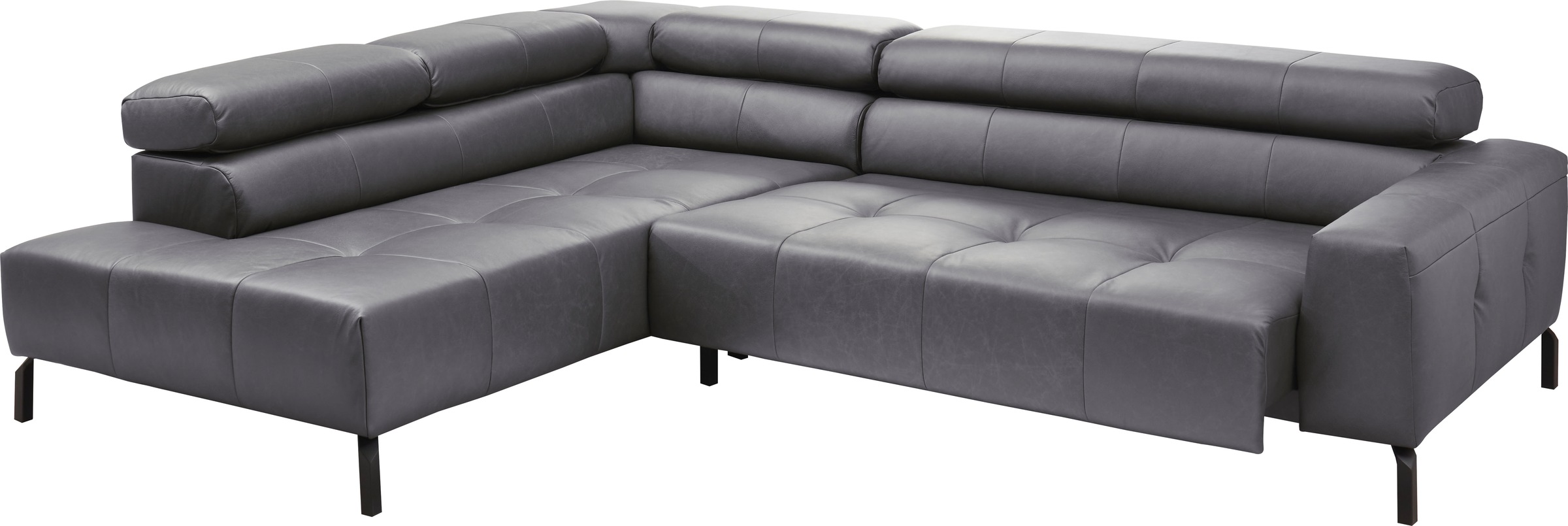 Places of Style Ecksofa »Cleveland, L-Form, incl. Kopfteilverstellung, Breite 276 cm«, wahlweise elektrischer Sitzvorzug
