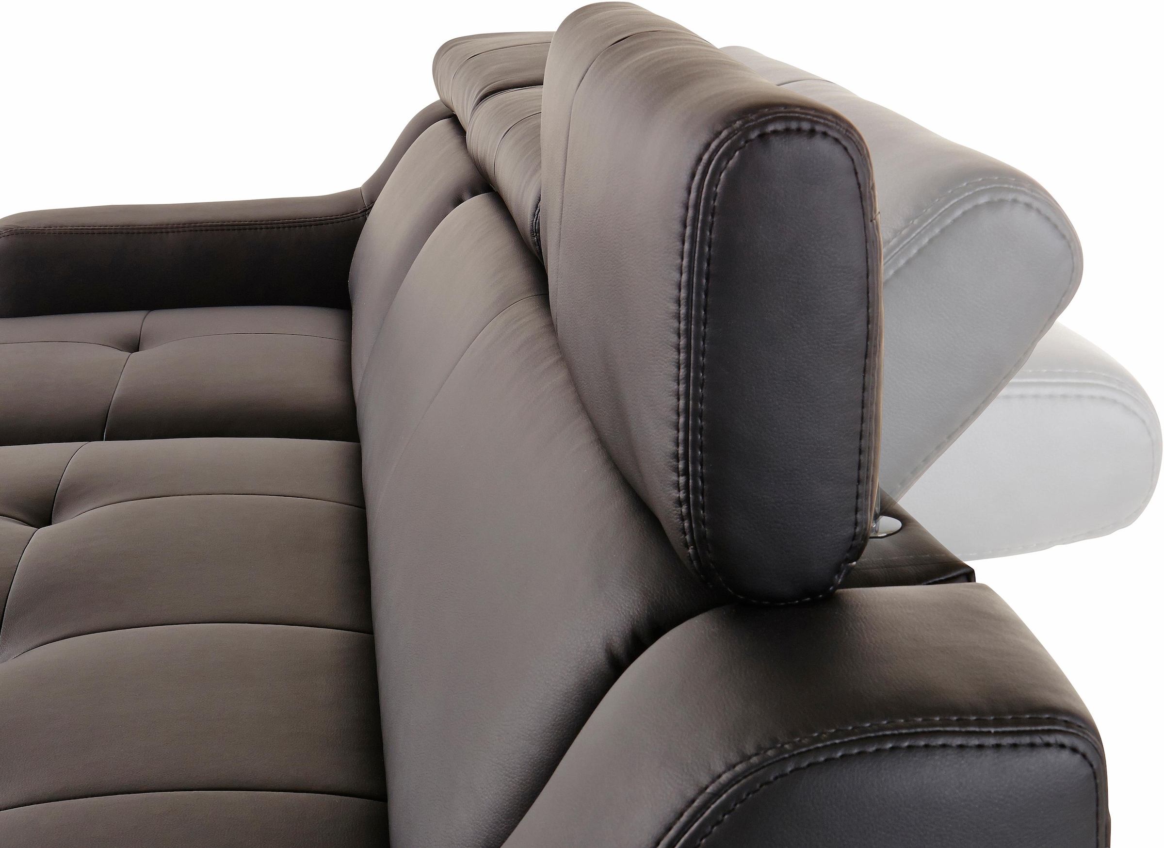 exxpo - sofa fashion Ecksofa »Lotos, bequem und funktionell, L-Form«, mit Kopf- bzw. Rückenverstellung, wahlweise mit Bettfunktion