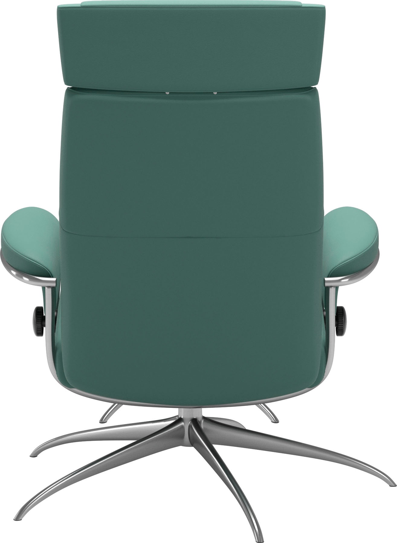 Stressless® Relaxsessel »Paris« Set, Relaxsessel mit Hocker,  mit Hocker, Low Back mit Kopfstütze, mit Star Base, Gestell Chrom