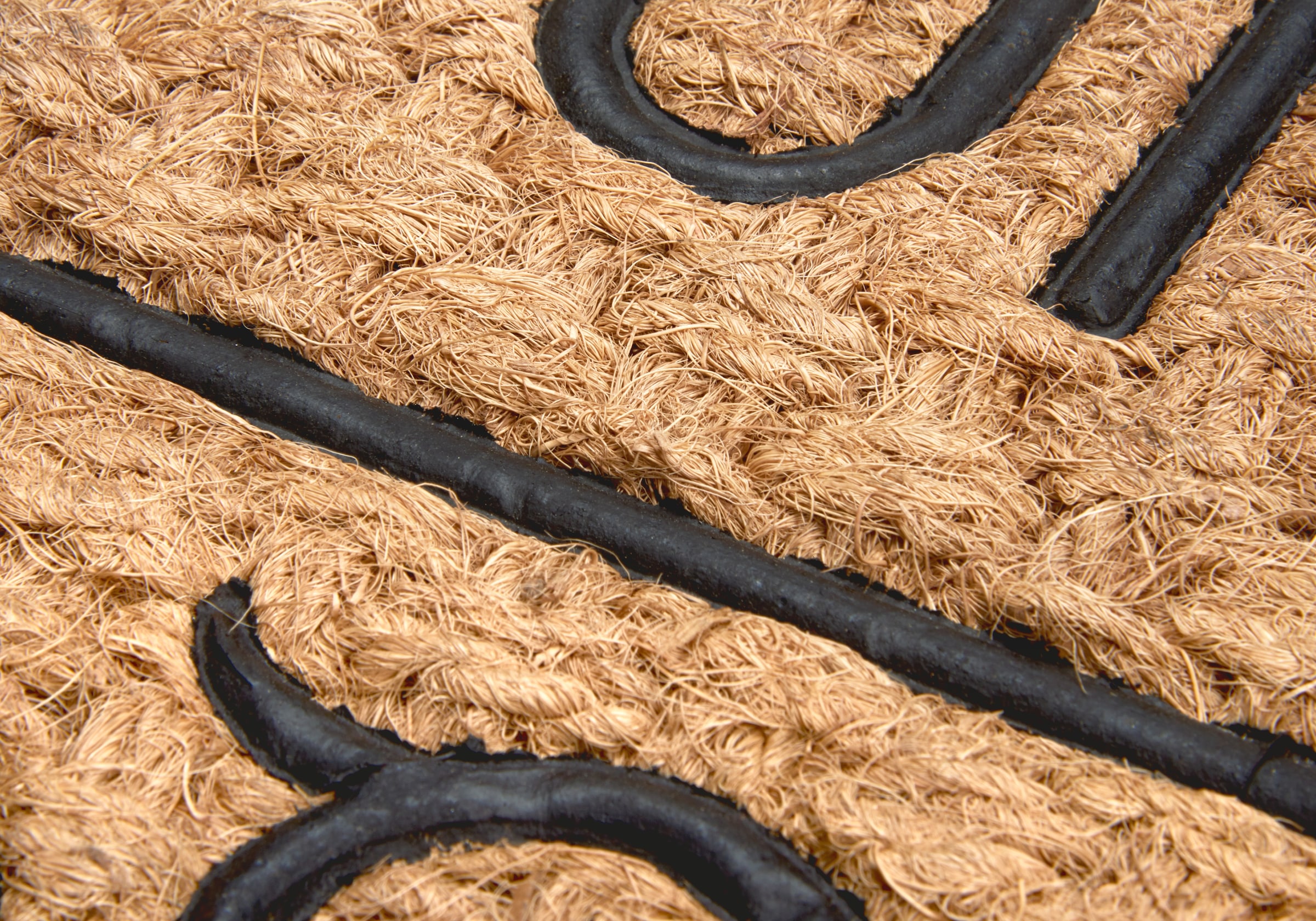 HANSE Home Fußmatte »Mix Mats Gummi-Kokos Welcome Floral Border, Türmatte«, rechteckig, 15 mm Höhe, Kokos, Gummi, Schmutzfangmatte, Outdoor, Rutschfest, Innen, Kokosmatte