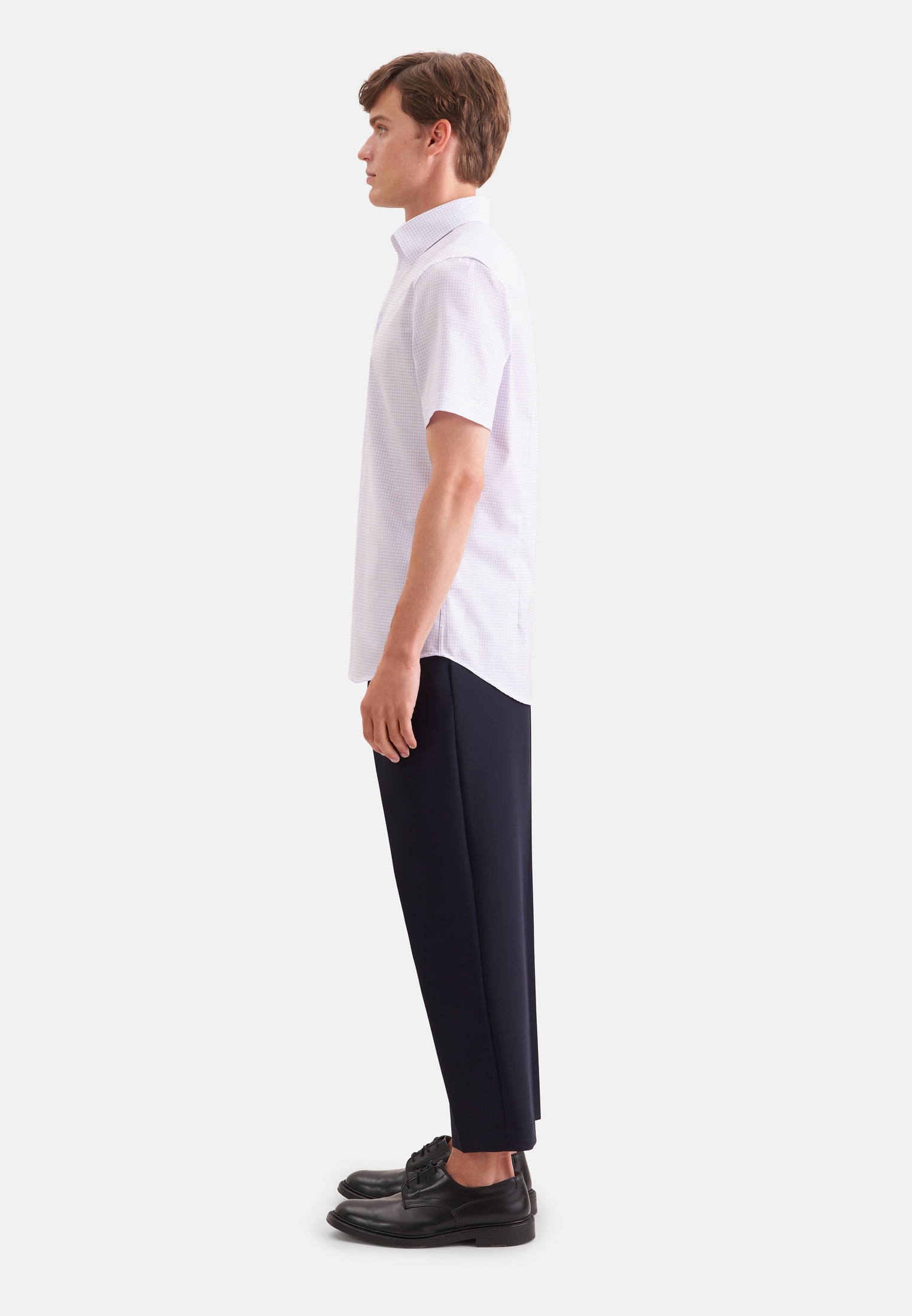 seidensticker Businesshemd »Schwarze Rose« Shaped 1/2 Covered-Button-Down-Kragen Karo