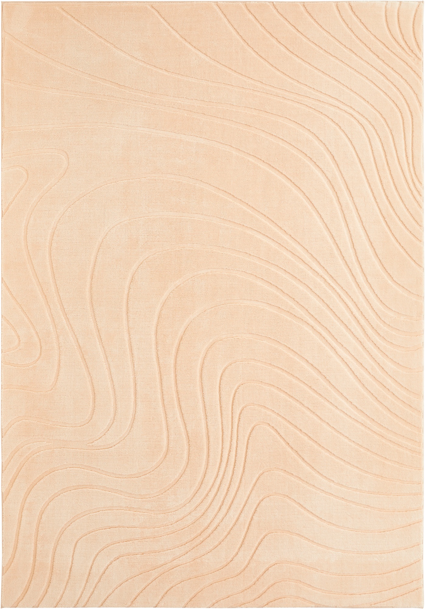 Andiamo Teppich »Dale«, rechteckig, 10 mm Höhe, Uni Farben, Hoch-Tief-Struktur, Carving-Effekt, Wohnzimmer