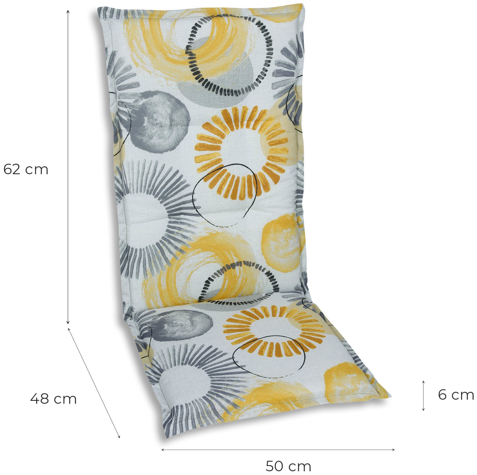 GO-DE Sesselauflage 2er Set, 108 x 50 cm, mittel