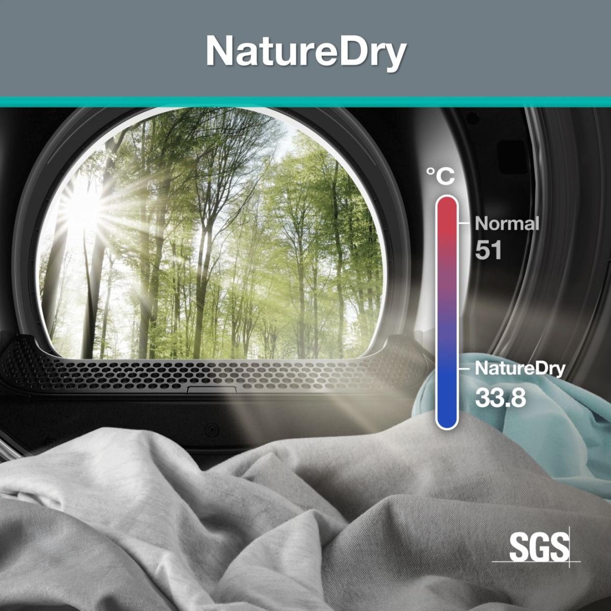 GORENJE Wärmepumpentrockner »D5G68C« G600 NatureDry Schonung, FastDry Pro 39, Knitterschutz