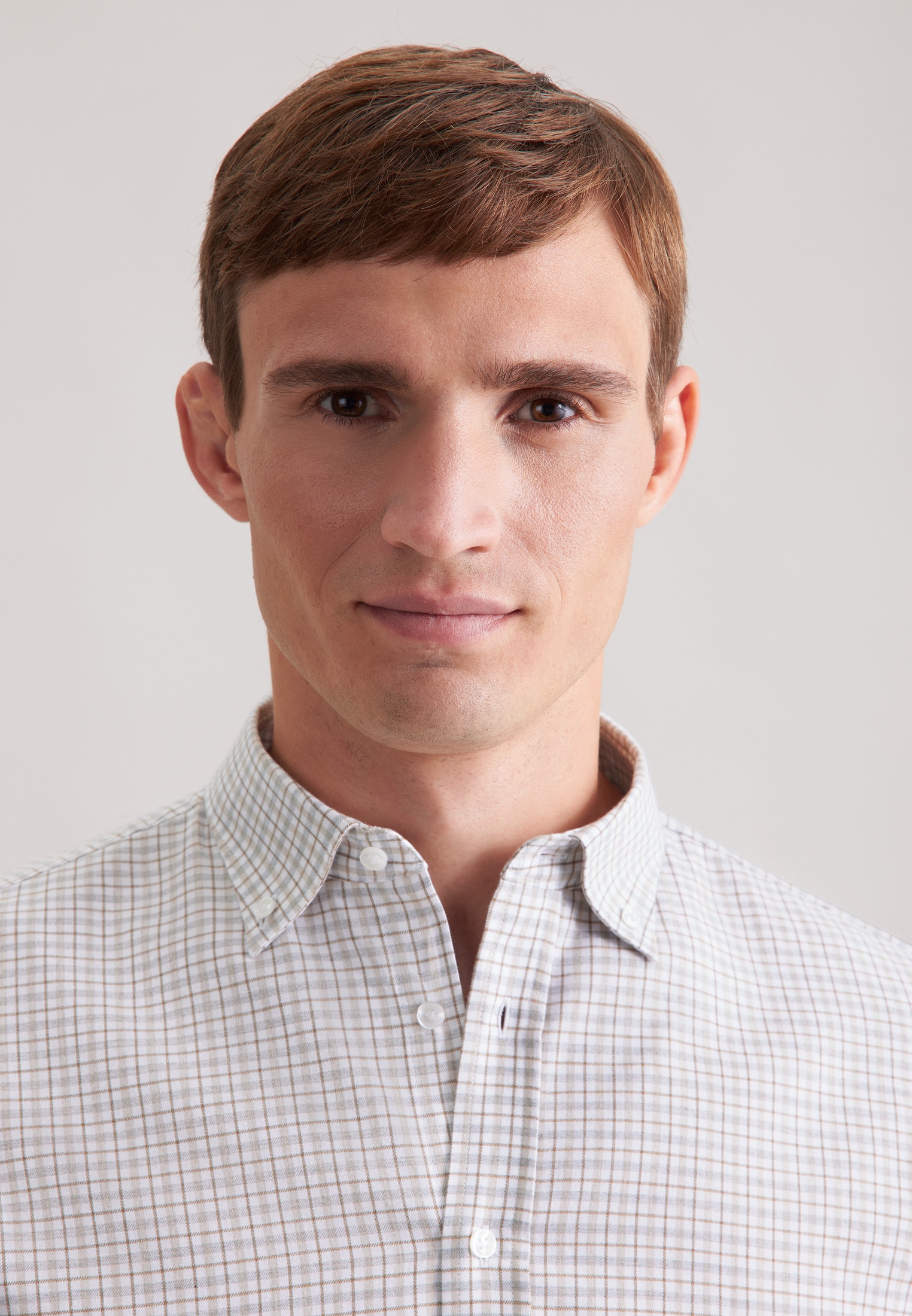 seidensticker Flanellhemd »Schwarze Rose« Shaped 1/1 Button-Down-Kragen Karo