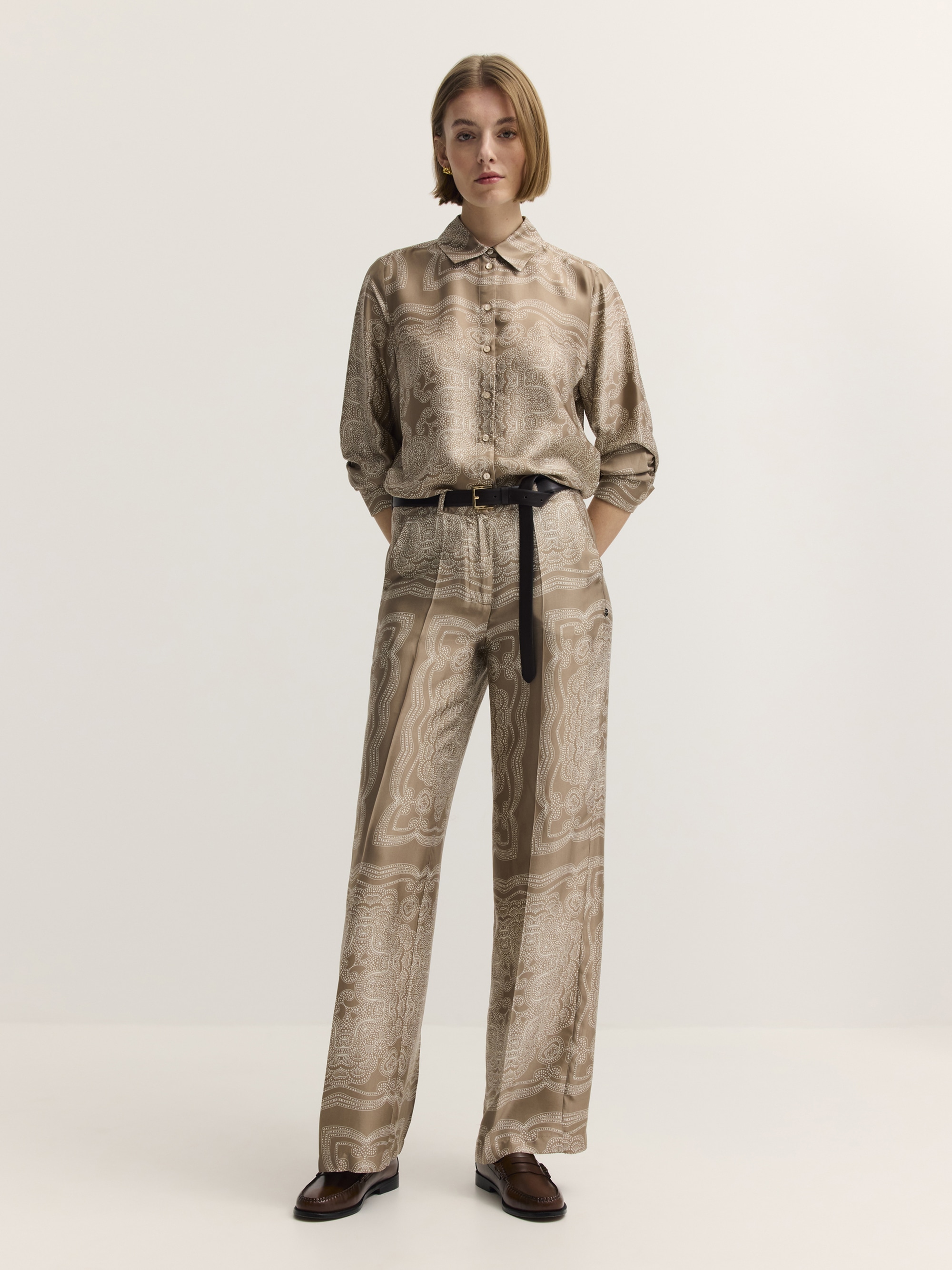 bugatti Stoffhose »Modern Fit«  Modern Fit Viskosehose Grafischer Print