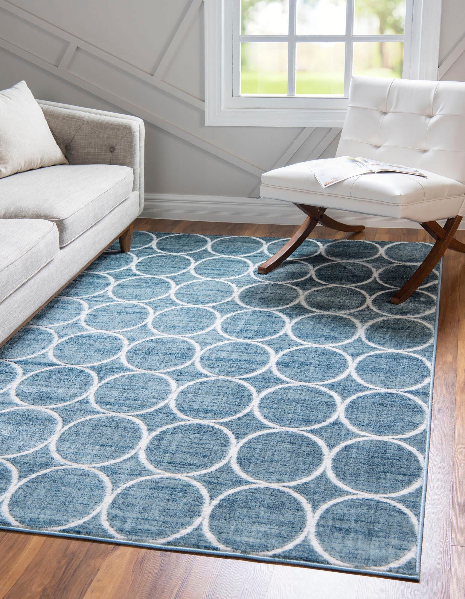 Myflair Möbel & Accessoires Teppich »Titan Trellis, LAGERRÄUMUNG« rechteckig 13 mm Höhe Kurzflor, gewebt, modernes Design, Motiv Kreise
