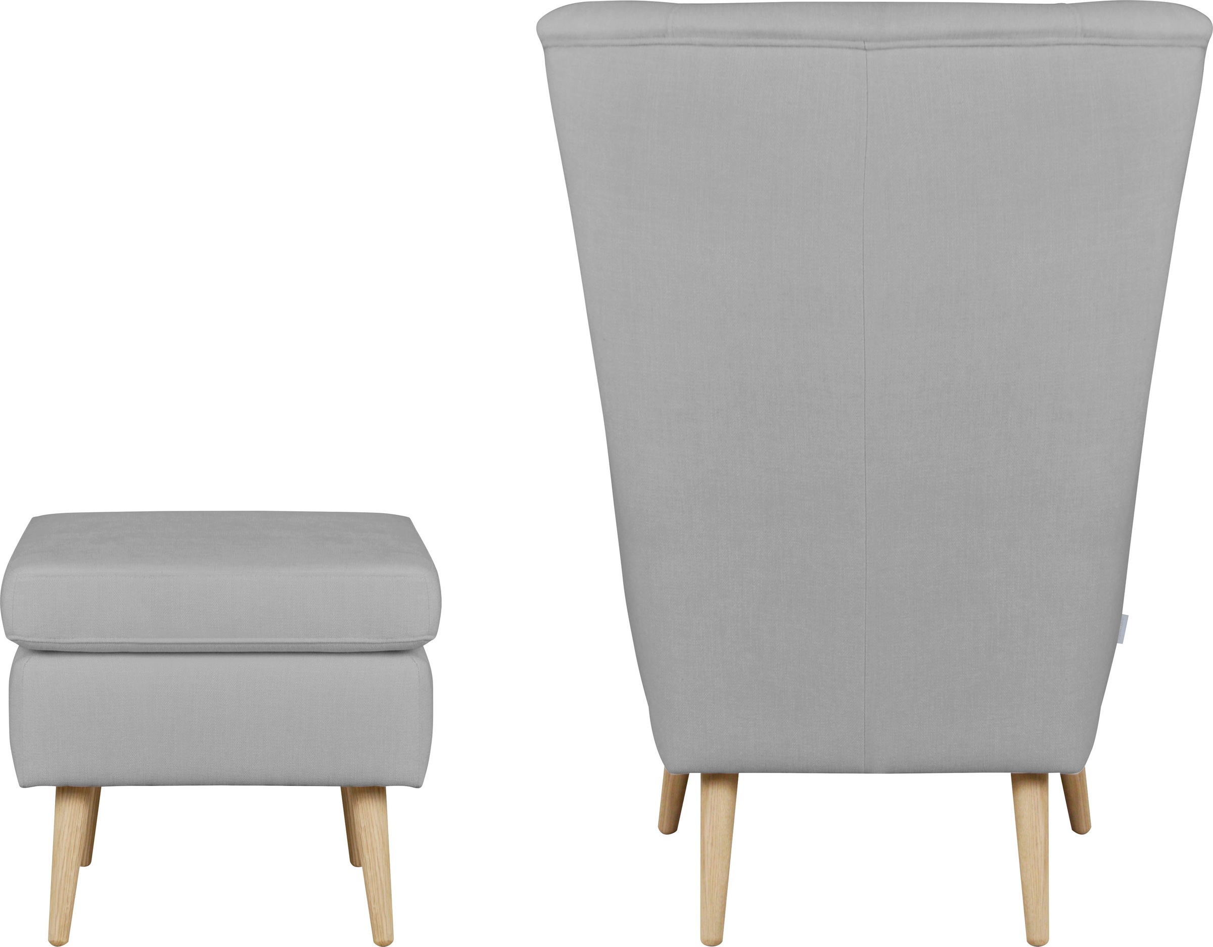 Guido Maria Kretschmer Home&Living Sessel »Sallito«, incl. Hocker, in 6 Bezugsqualitäten, Sessel B/T/H: 76/85/109 cm