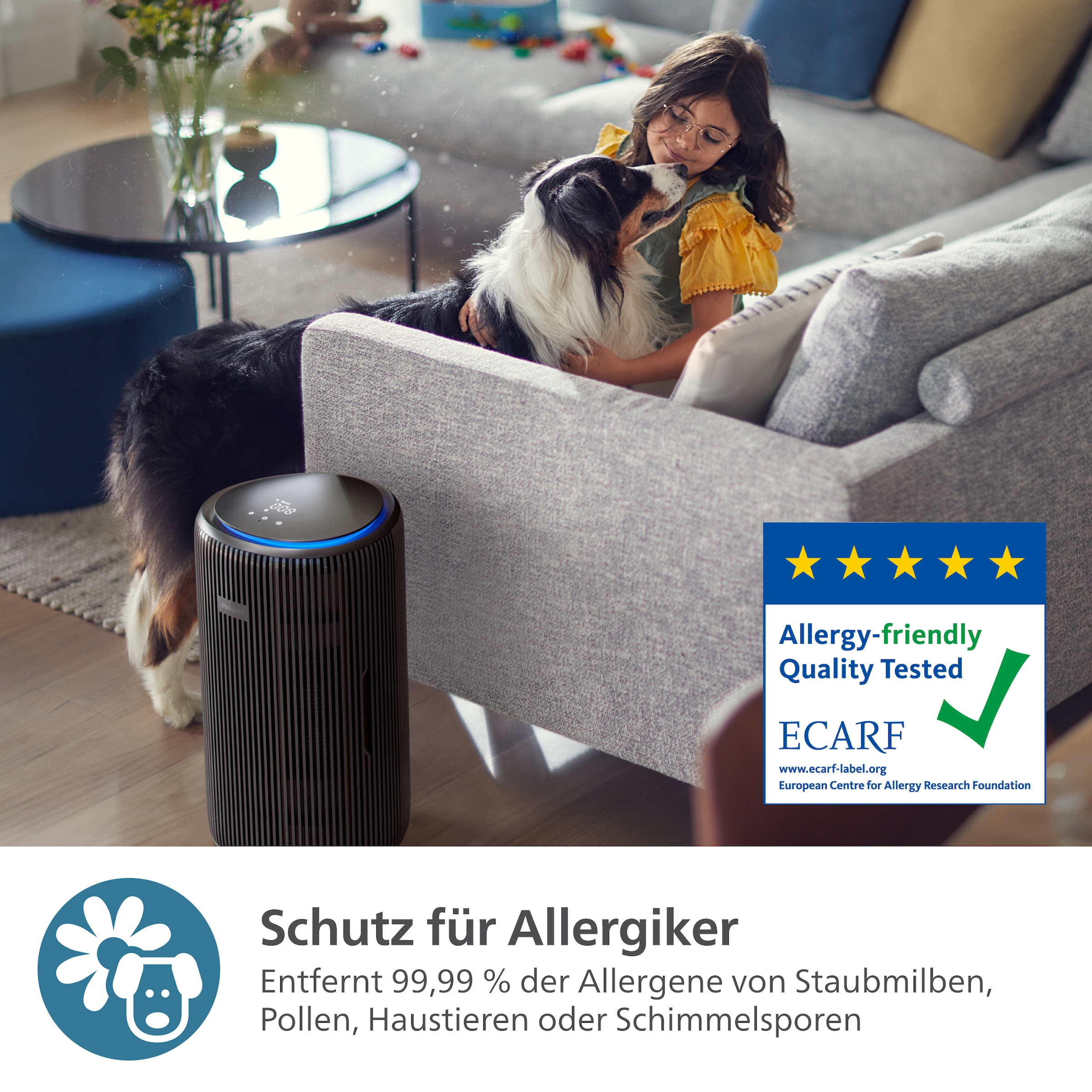 Philips Luftreiniger »AC4221/11 PureProtect Pro 4200 Series, Luftreinigungsrate 600 m³/h«, für 156 m² Räume, 4-Schichten-HEPA-Filtersystem, leise
