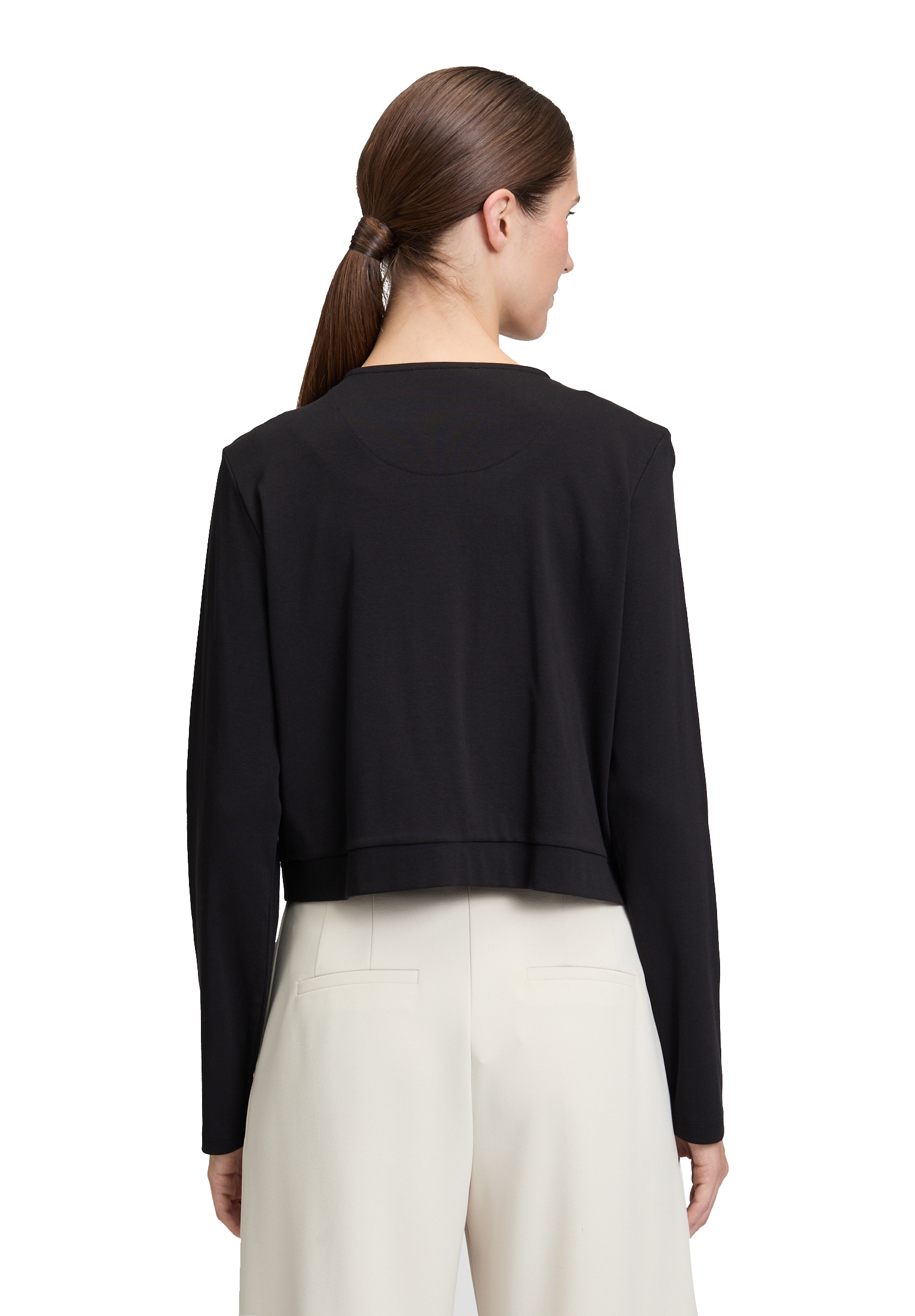 Betty Barclay Langarmshirt »Shirtjacke mit Rundhalsausschnitt«